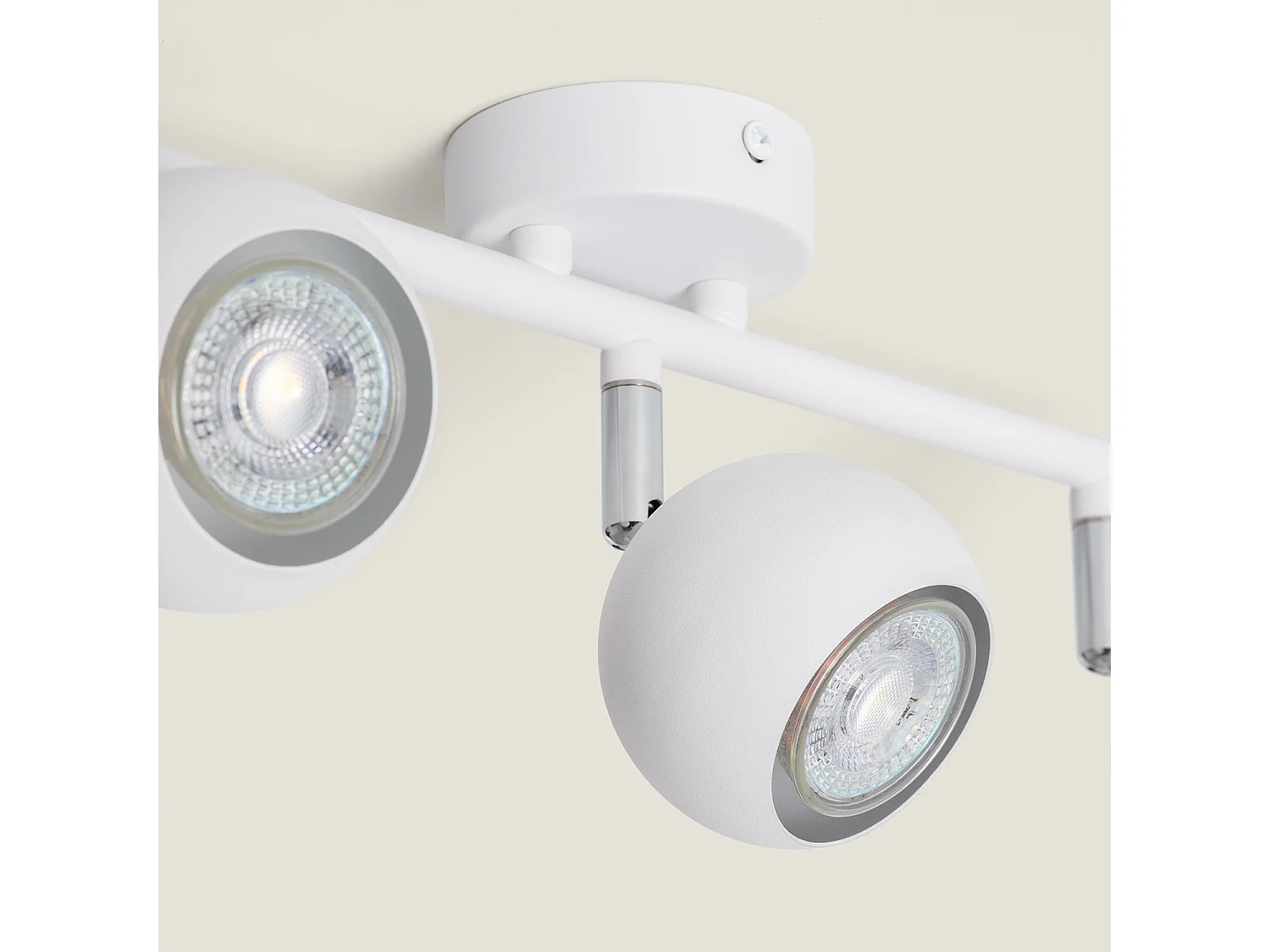 Plafonnier Orientable Aluminium Ates 3 Spots  Blanc