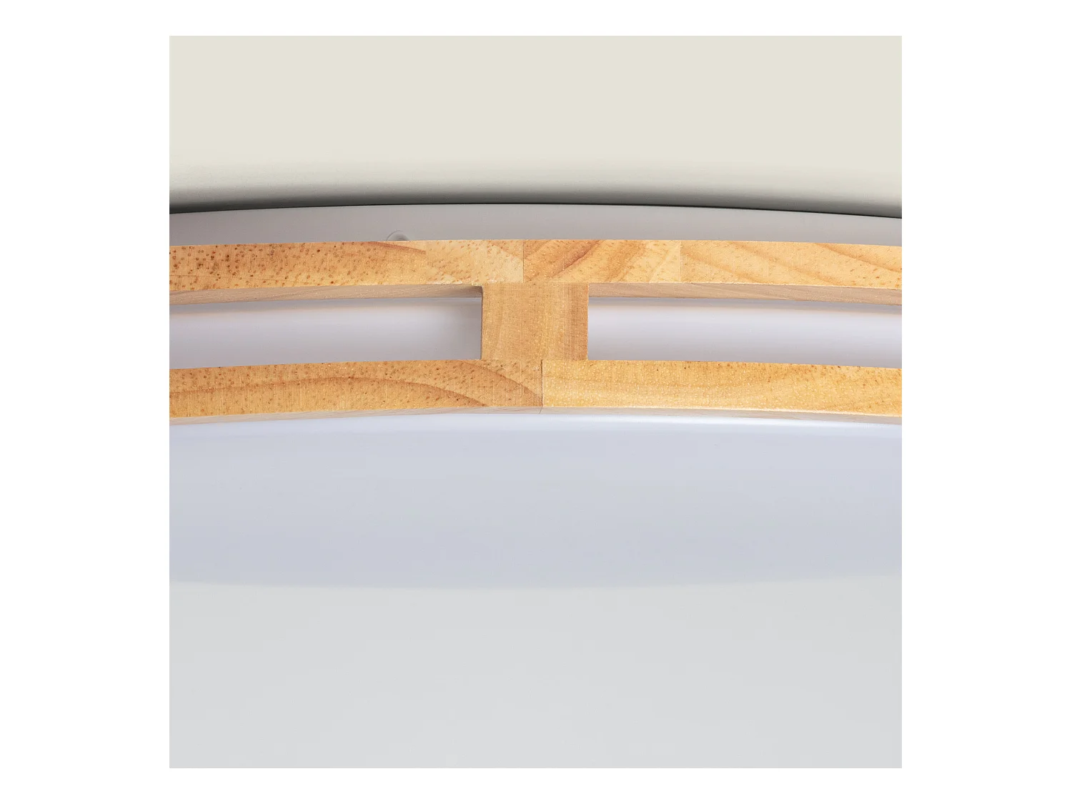 Plafonnier LED Rond Bois 20W CCT Sélectionnable Donati Ø405 mm Bois