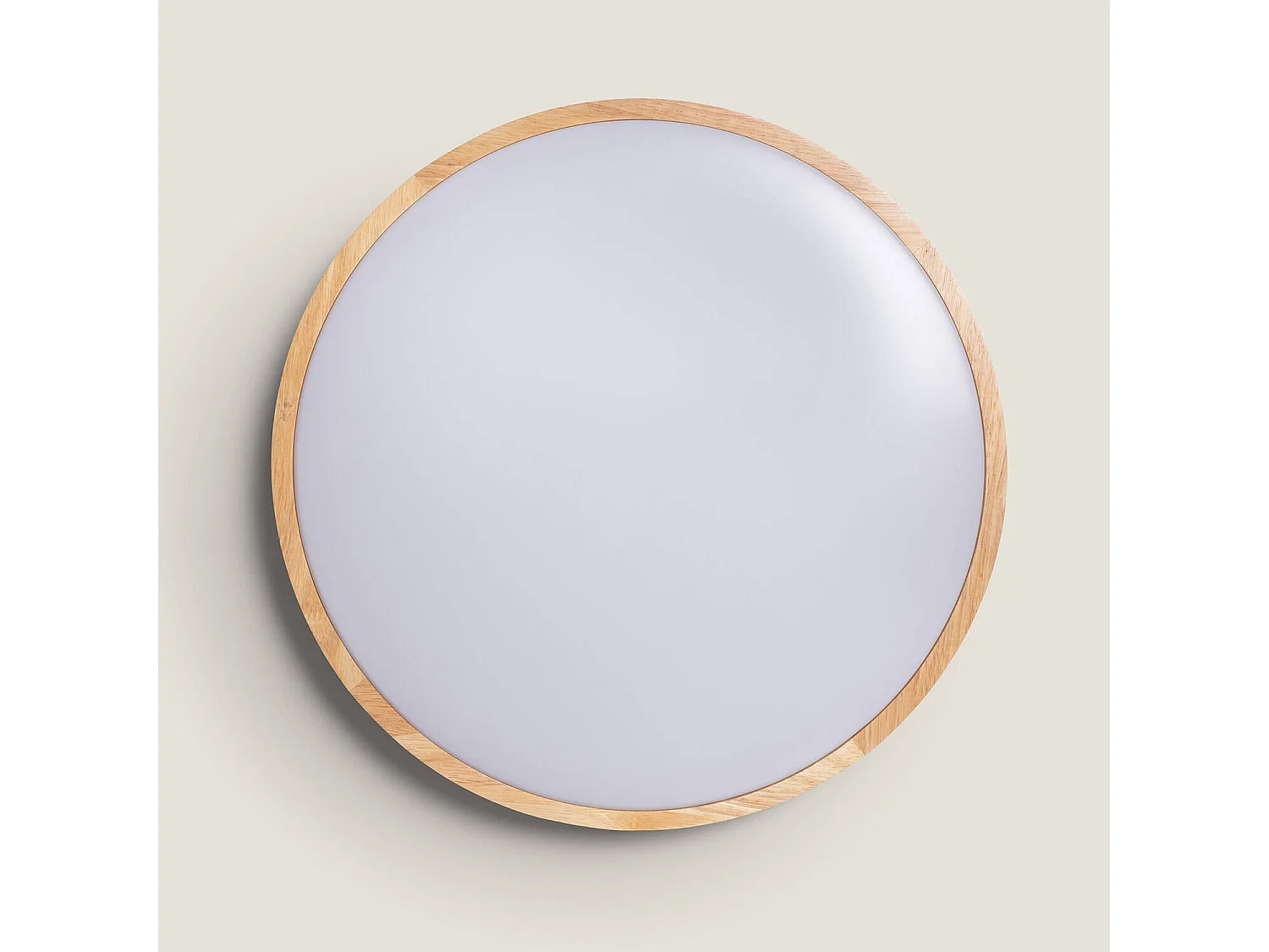 Plafonnier LED Rond Bois 20W CCT Sélectionnable Donati Ø405 mm Bois