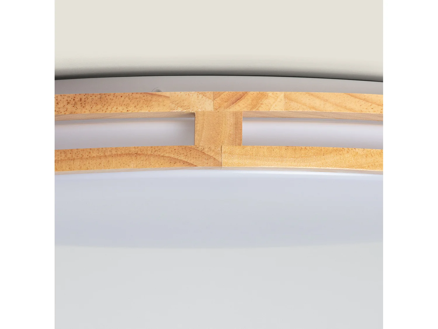 Plafonnier LED Rond Bois 20W CCT Sélectionnable Donati Ø405 mm Bois