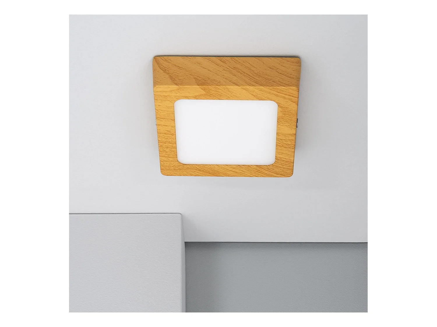 Plafoniera LED 6W Quadrato Alluminio 105x105 mm Slim CCT Selezionabile Galán SwitchDimm Naturale