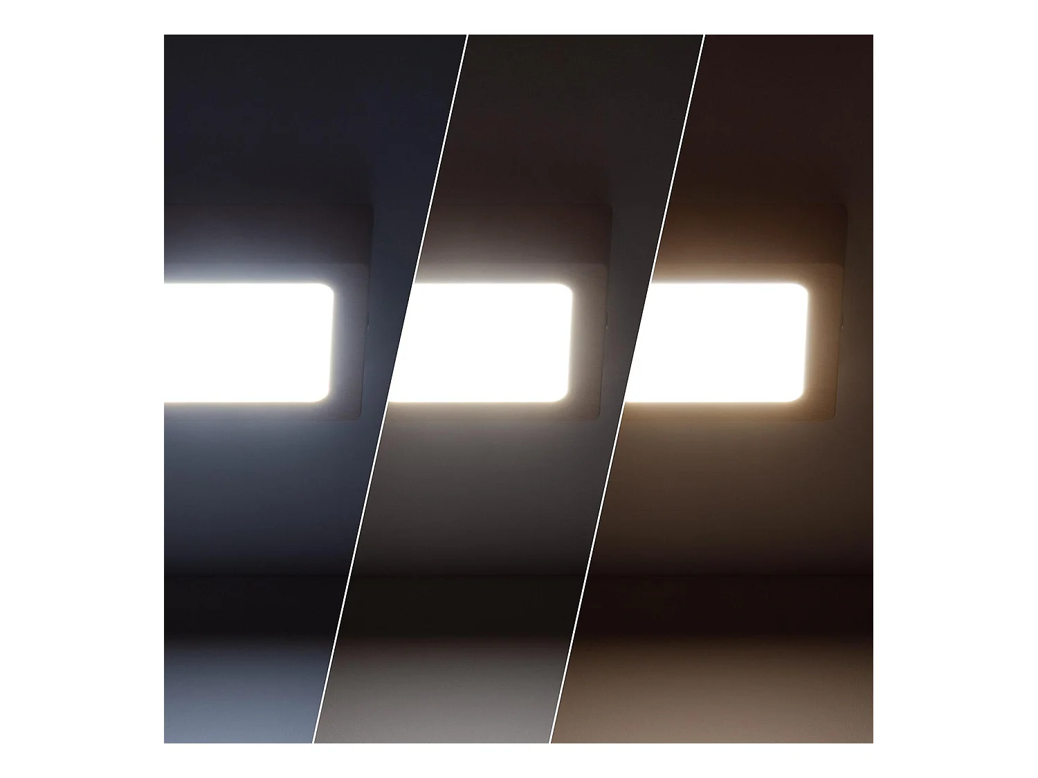 Plafoniera LED 6W Quadrato Alluminio 105x105 mm Slim CCT Selezionabile Galán SwitchDimm Naturale