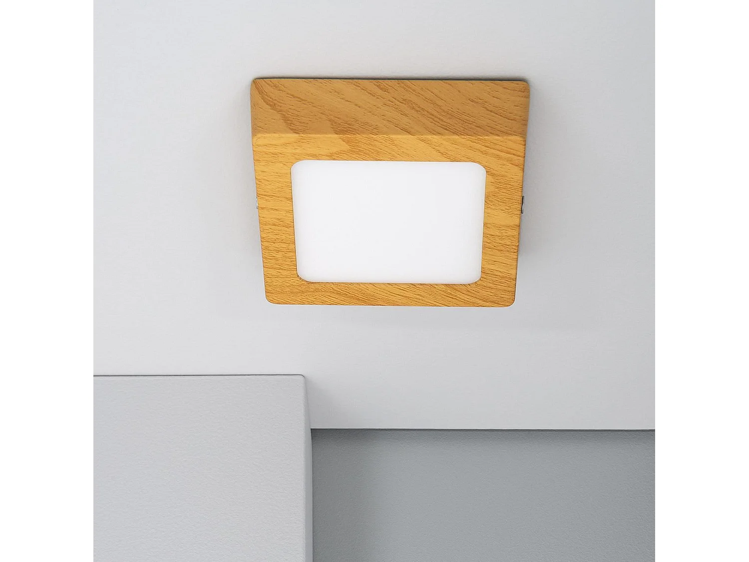 Plafonnier LED 6W Carré Aluminium 105x105 mm Slim CCT Sélectionnable Galán SwitchDimm Naturel