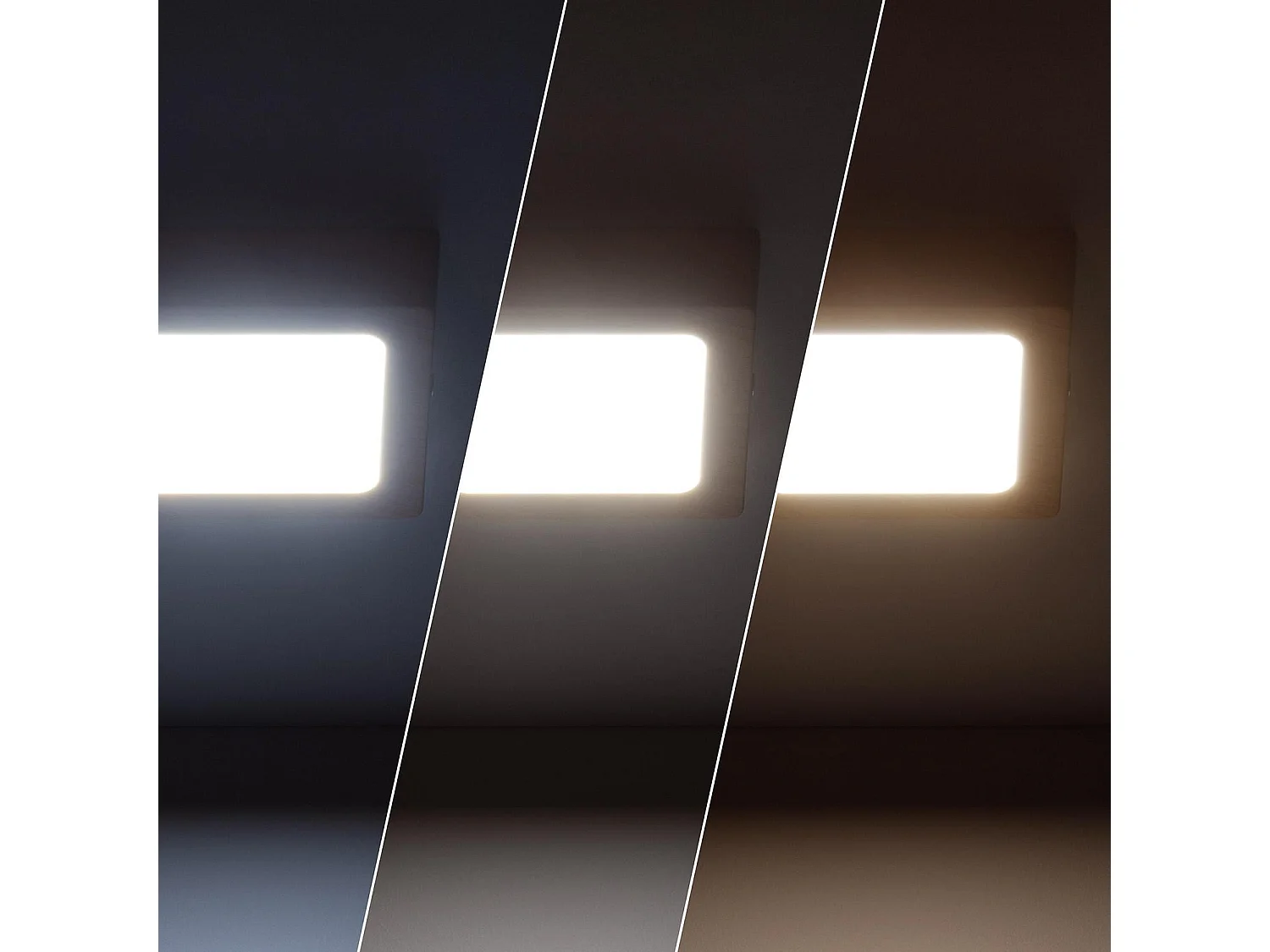 Plafonnier LED 6W Carré Aluminium 105x105 mm Slim CCT Sélectionnable Galán SwitchDimm Naturel