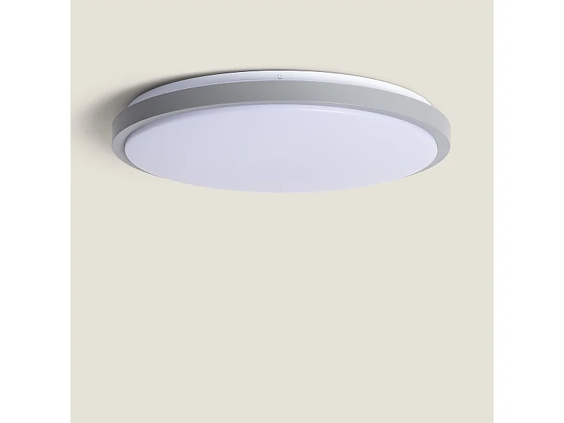 Plafoniera LED 24W Circolare Metallo Ø500 mm CCT Selezionabile Bari Grigio