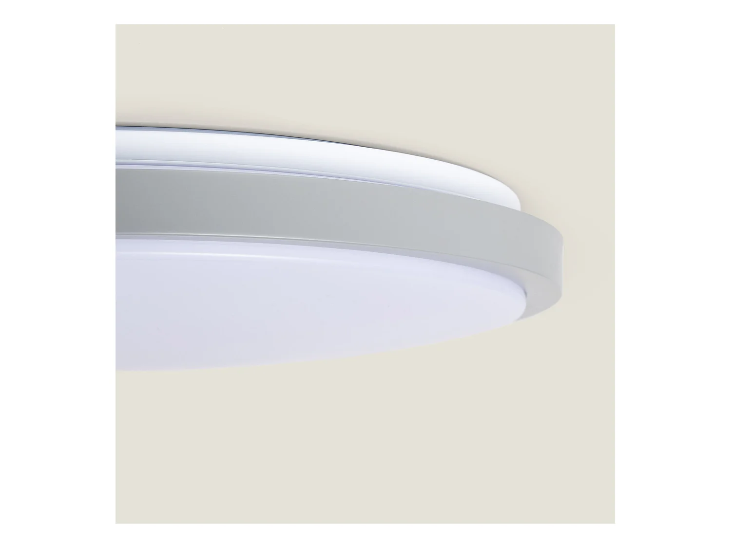 Plafón LED 24W Circular Metal Ø500 mm CCT Seleccionable Bari Gris