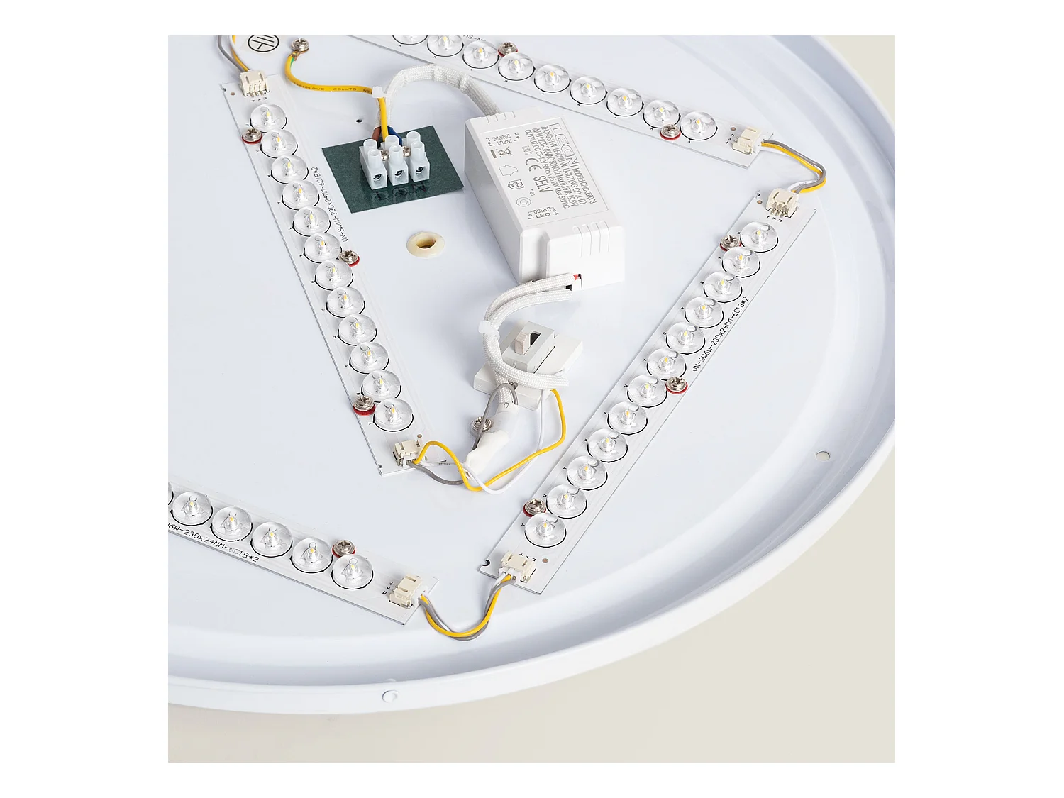 Plafón LED 24W Circular Metal Ø500 mm CCT Seleccionable Bari Gris