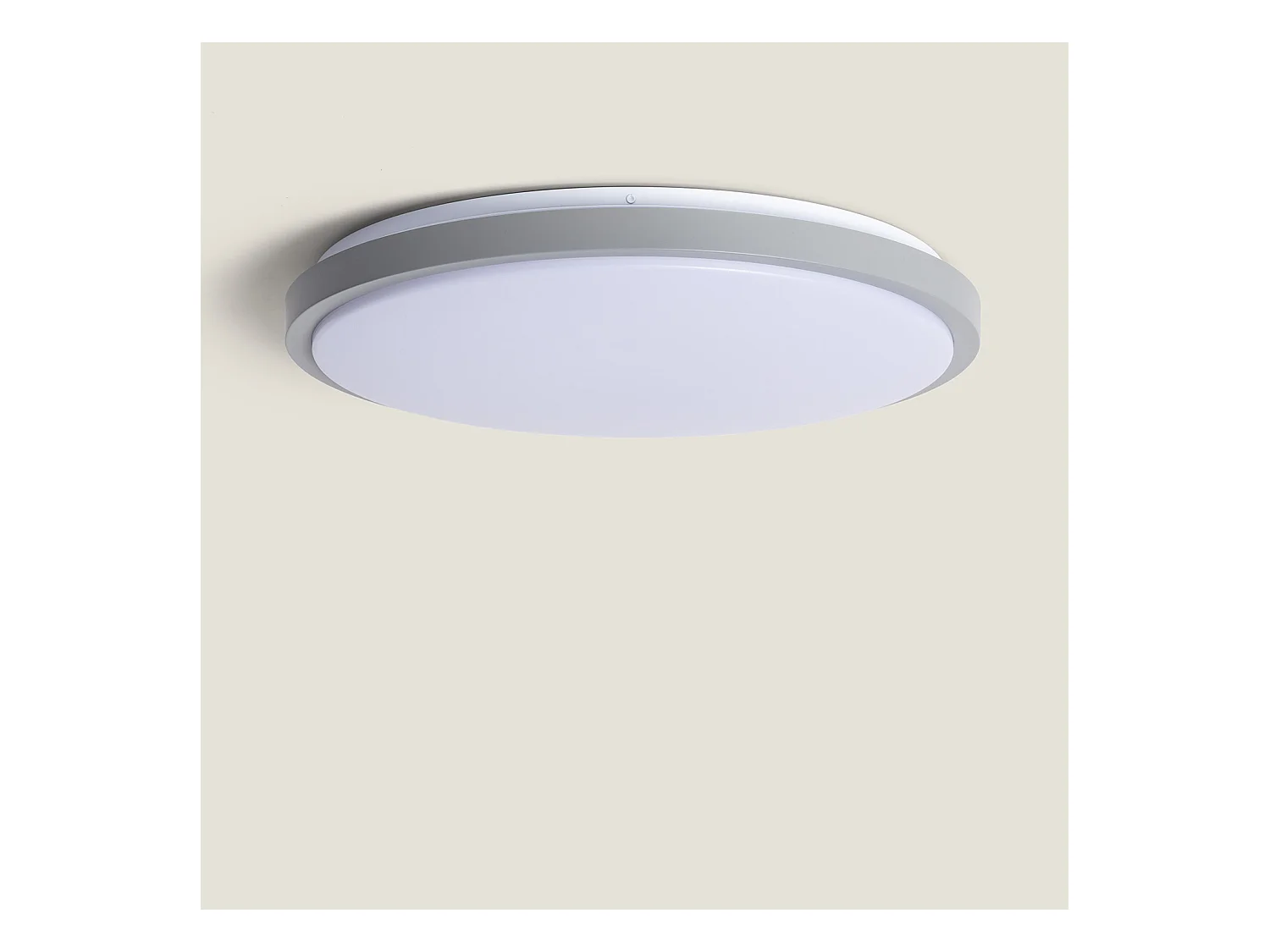Plafonnier LED Rond Métal 24W CCT Sélectionnable Bari Ø500 mm Gris