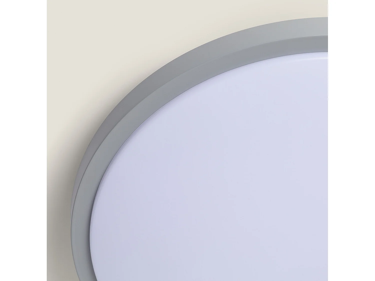 Plafonnier LED Rond Métal 24W CCT Sélectionnable Bari Ø500 mm Gris