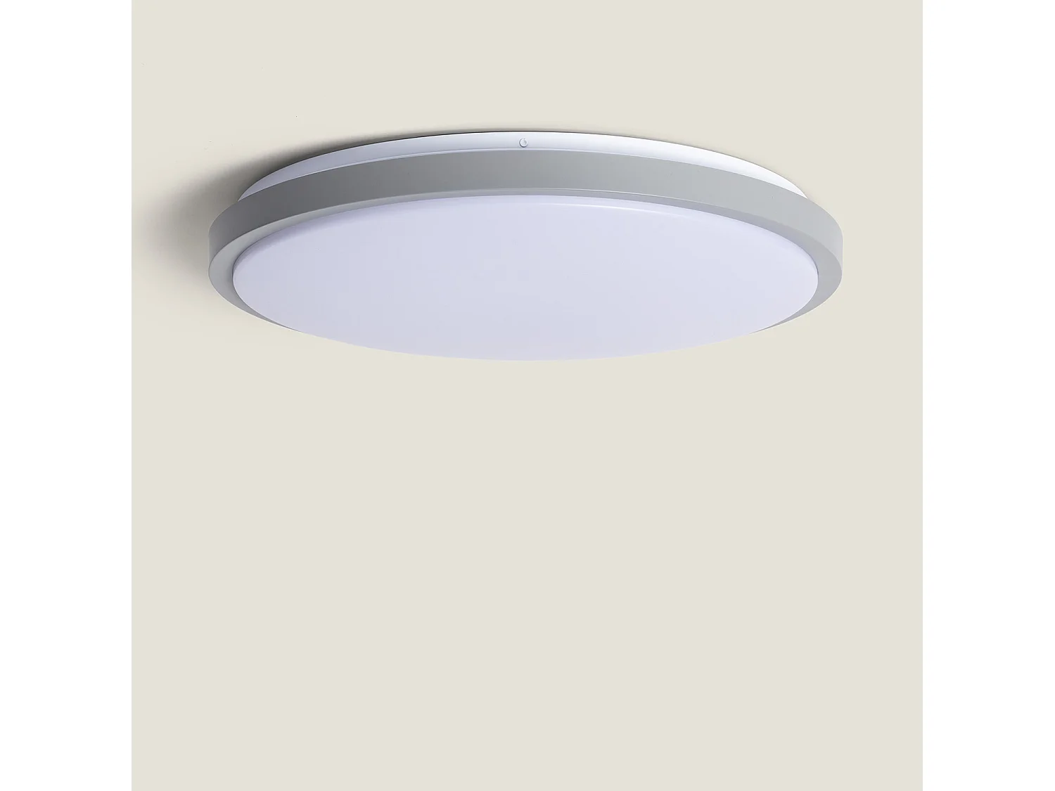 Plafonnier LED Rond Métal 24W CCT Sélectionnable Bari Ø500 mm Gris