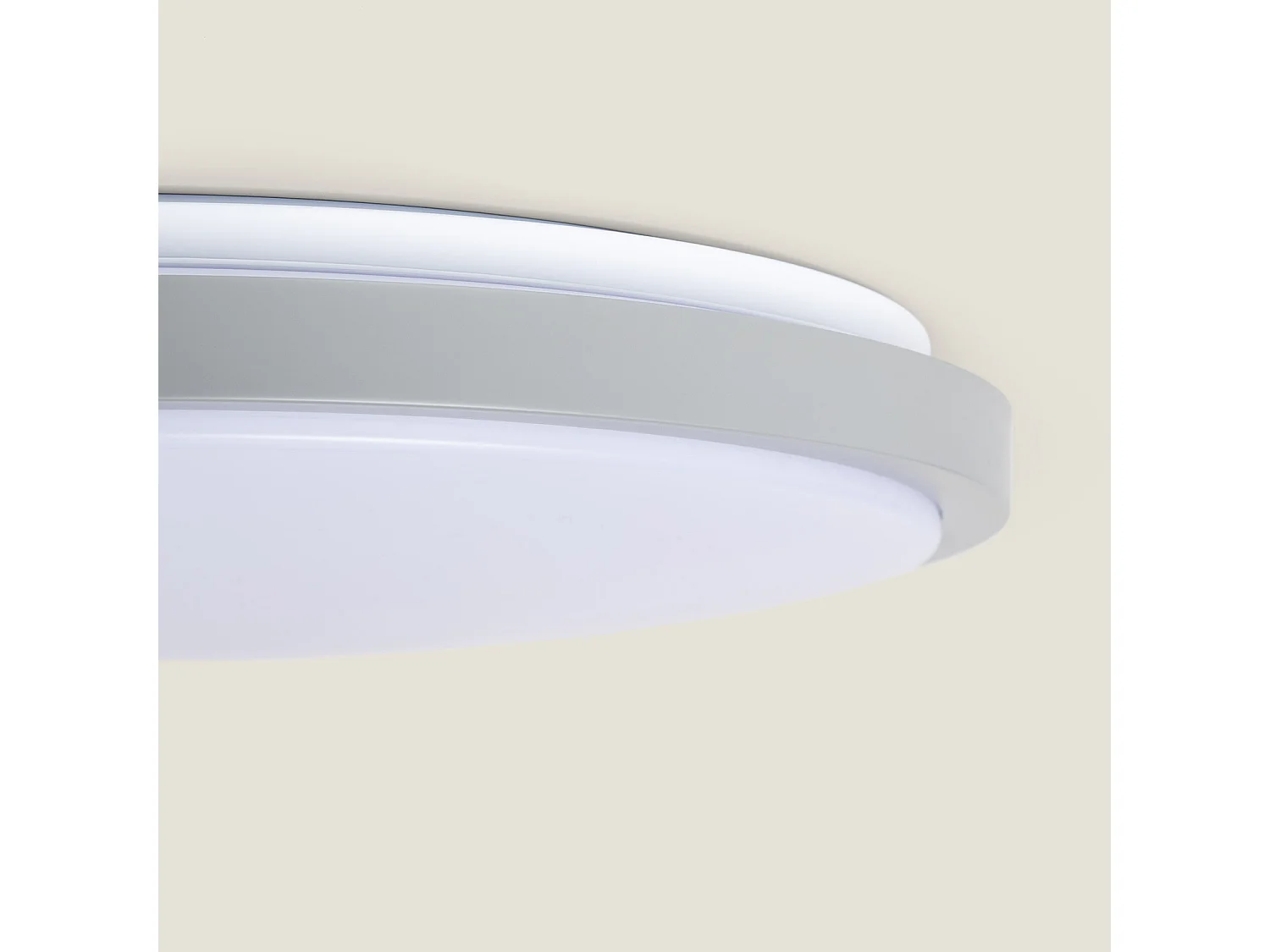 Plafonnier LED Rond Métal 24W CCT Sélectionnable Bari Ø500 mm Gris