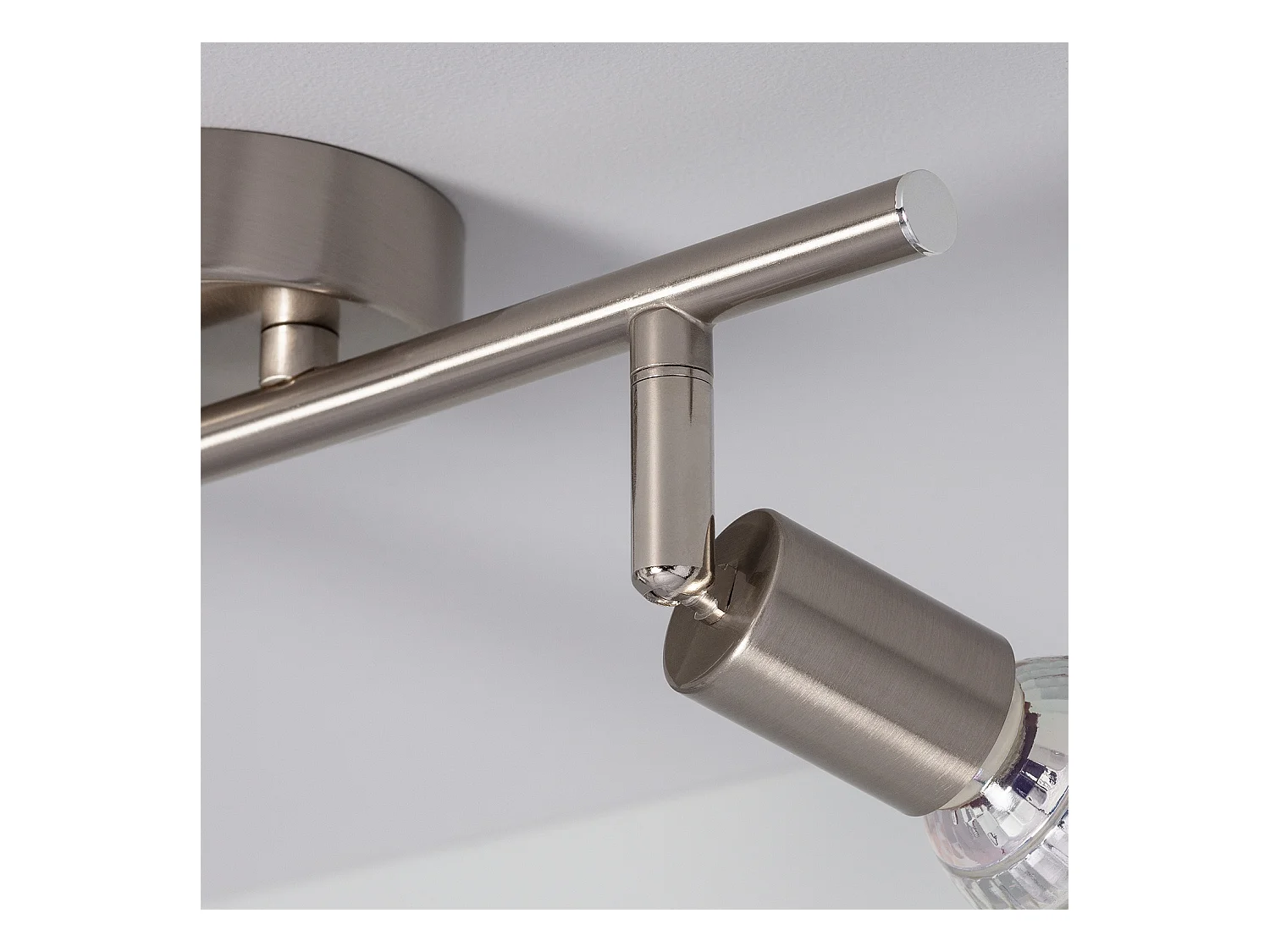 Lámpara de Techo Orientable Aluminio Oasis 2 Focos Plata Plateado