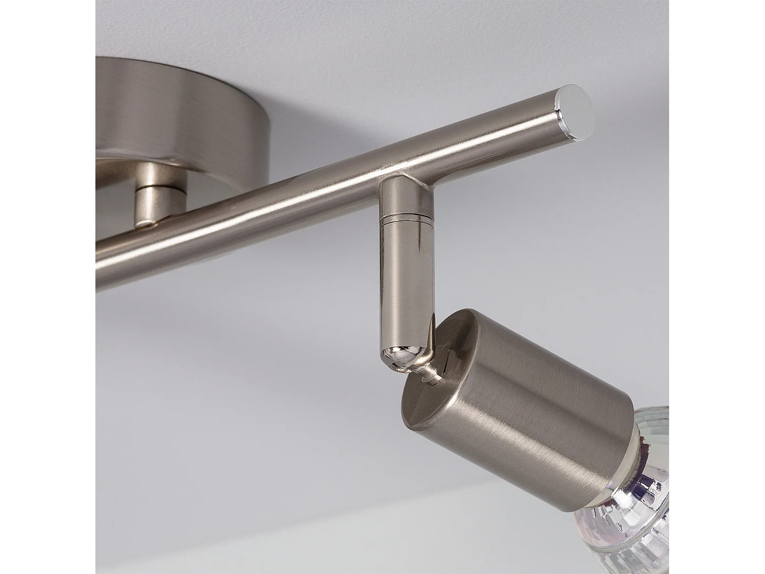 Plafonnier Orientable Aluminium Oasis 2 Spots Argenté Argent