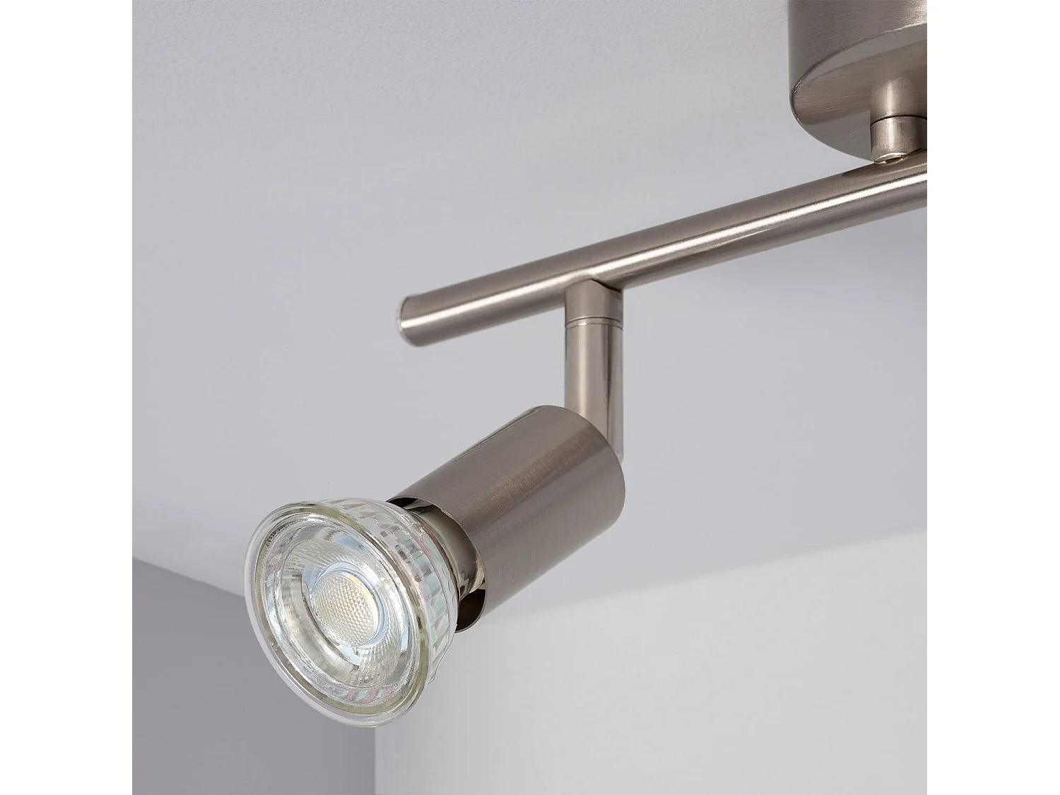 Plafonnier Orientable Aluminium Oasis 2 Spots Argenté Argent