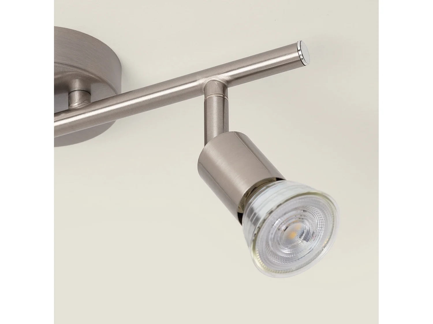 Lampada da Soffitto Orientabile Alluminio 2 Faretti Argento Oasis Argento