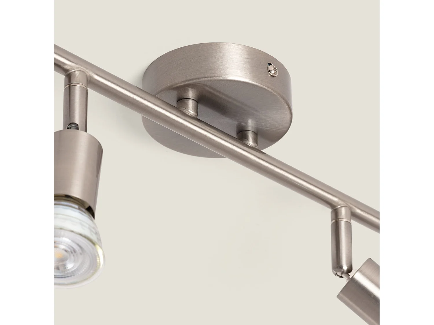 Lampada da Soffitto Orientabile Alluminio 2 Faretti Argento Oasis Argento