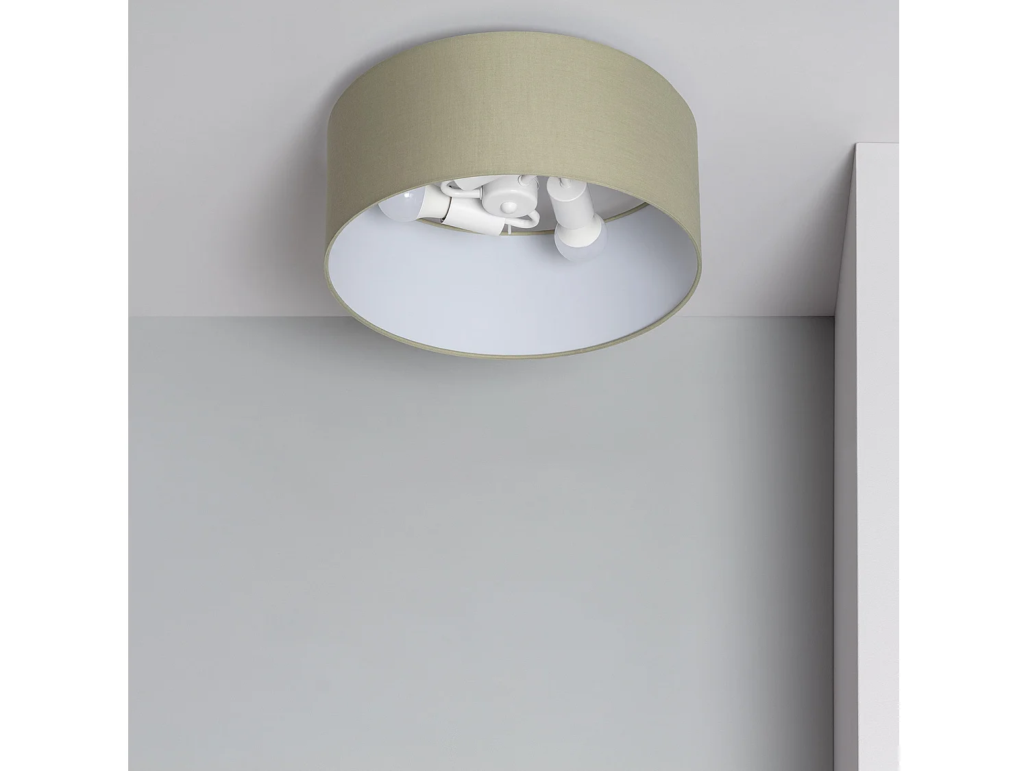 Plafón Circular Tela Ø400 mm Zani Verde