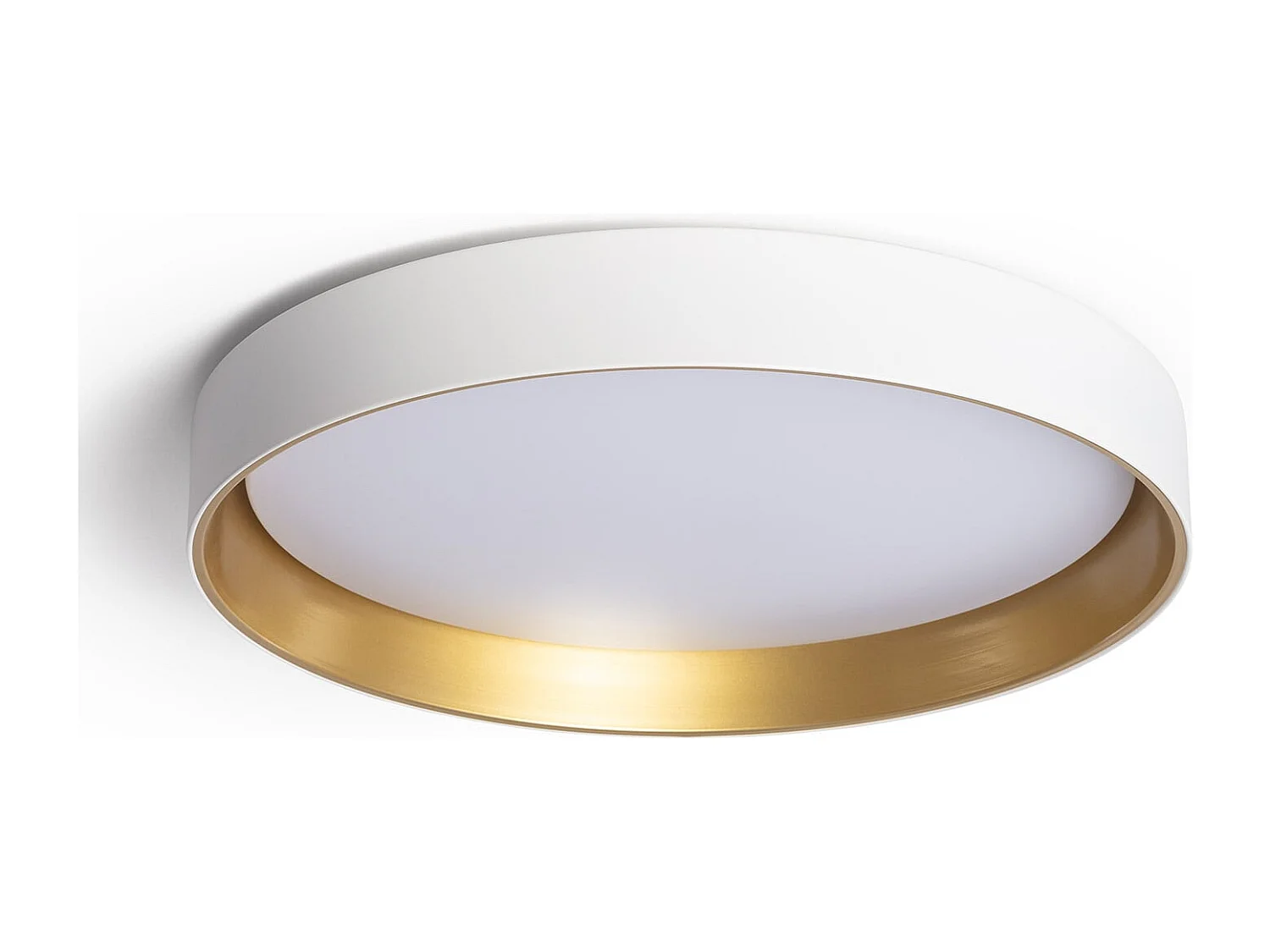 Plafón LED 30W Circular Metal Ø550 mm CCT Seleccionable Big Broadway Blanco / Dorado