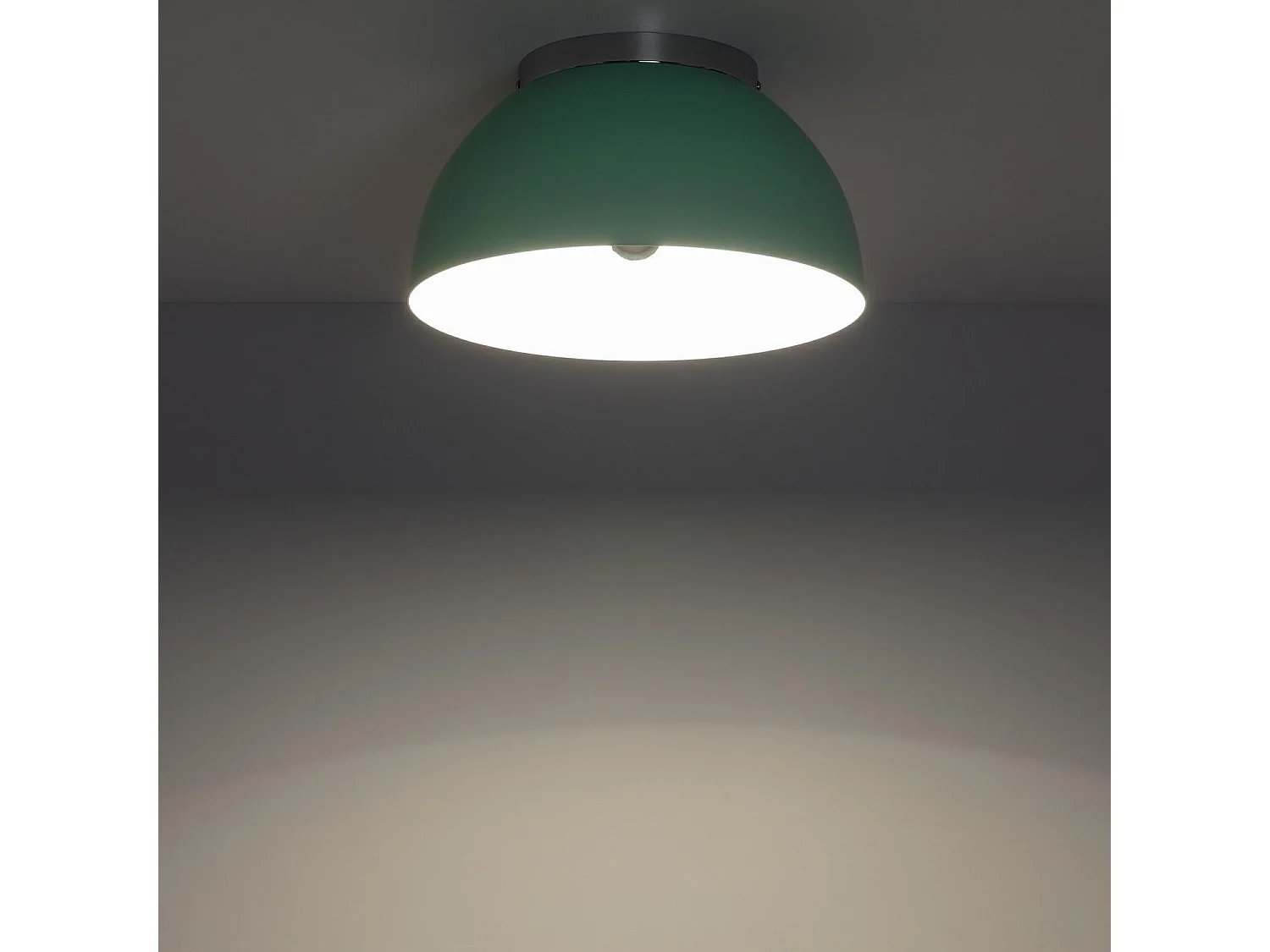 Plafonnier Rond Aluminium Ø305 mm Bosco Silver Vert Céladon