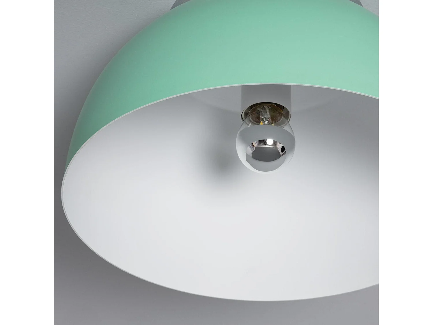 Plafonnier Rond Aluminium Ø305 mm Bosco Silver Vert Céladon