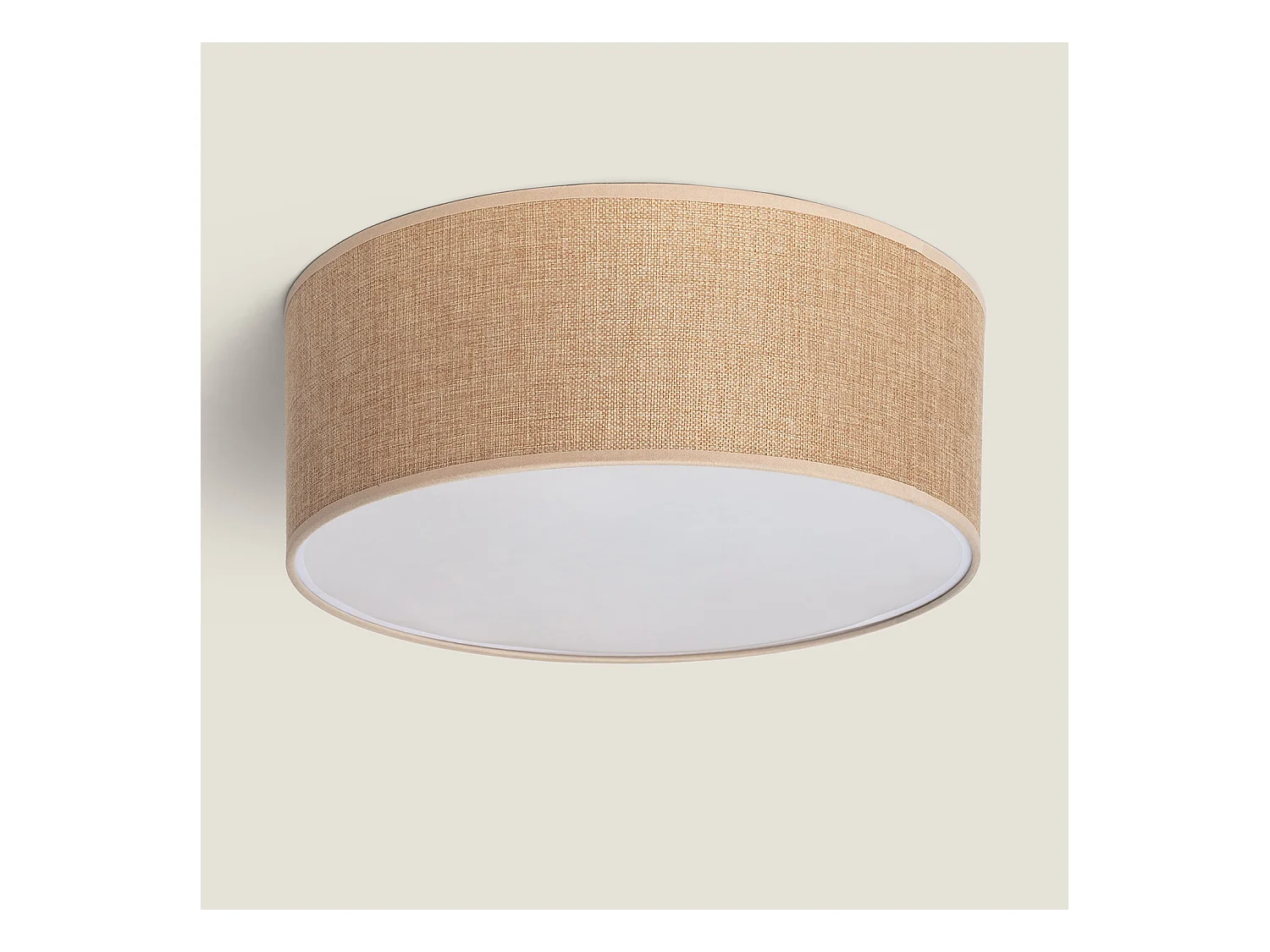 Plafón Circular Tela Ø450 mm Korsade Camel