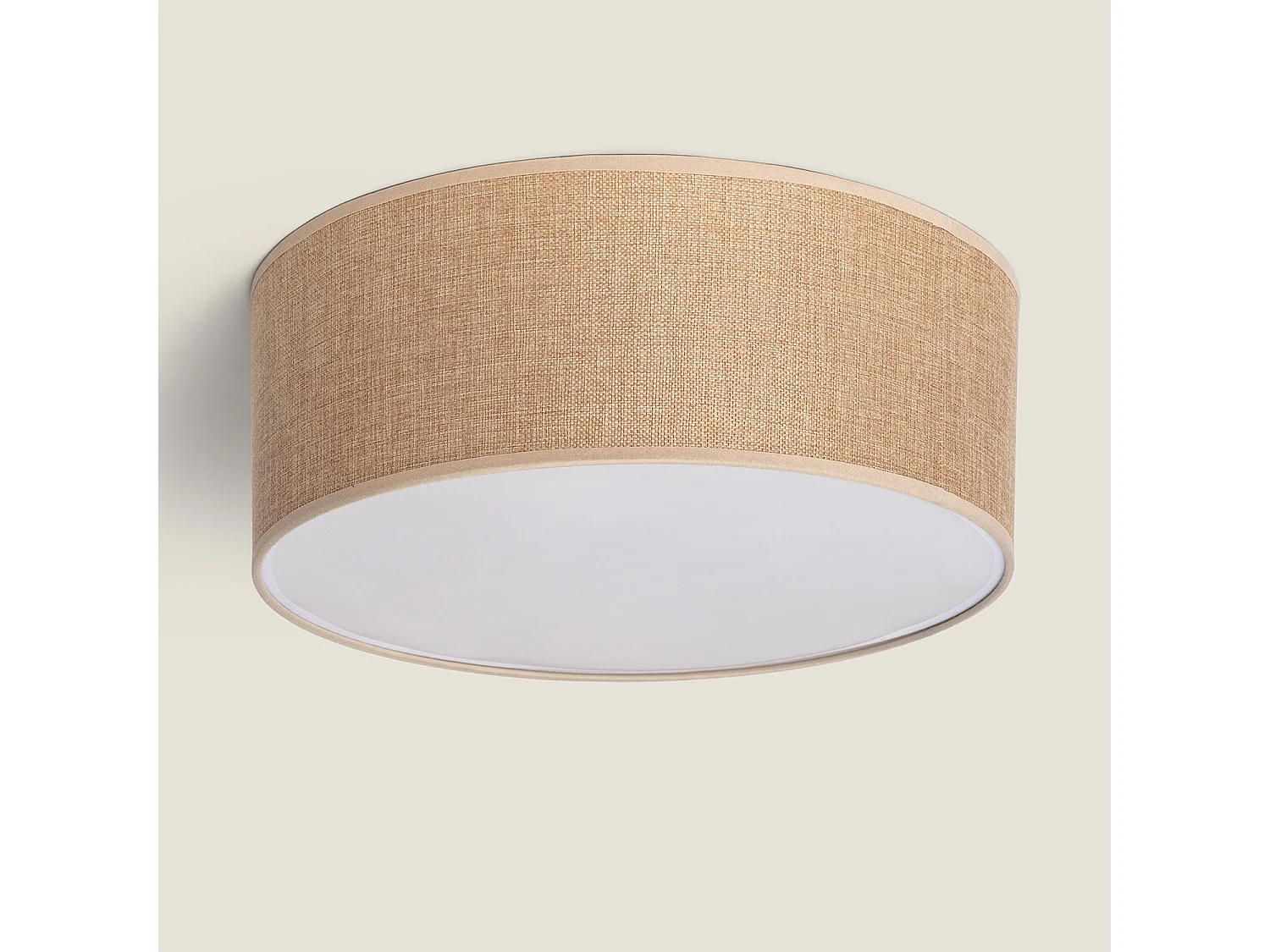 Plafonnier Rond Tissu Korsade Ø450 mm  Camel