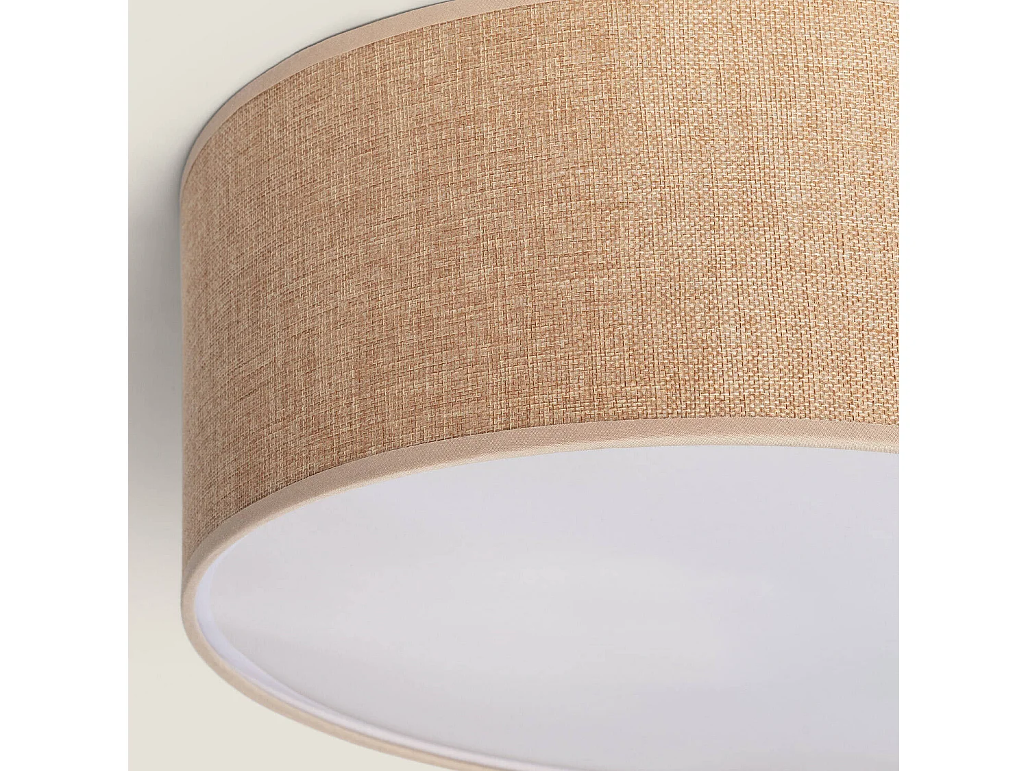 Plafonnier Rond Tissu Korsade Ø450 mm  Camel