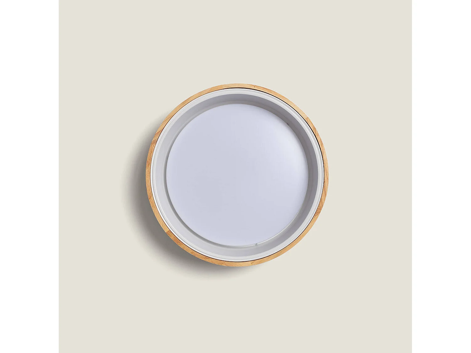 Plafoniera LED 15W Circolare Legno Ø370 mm CCT Selezionabile Dari Bianco