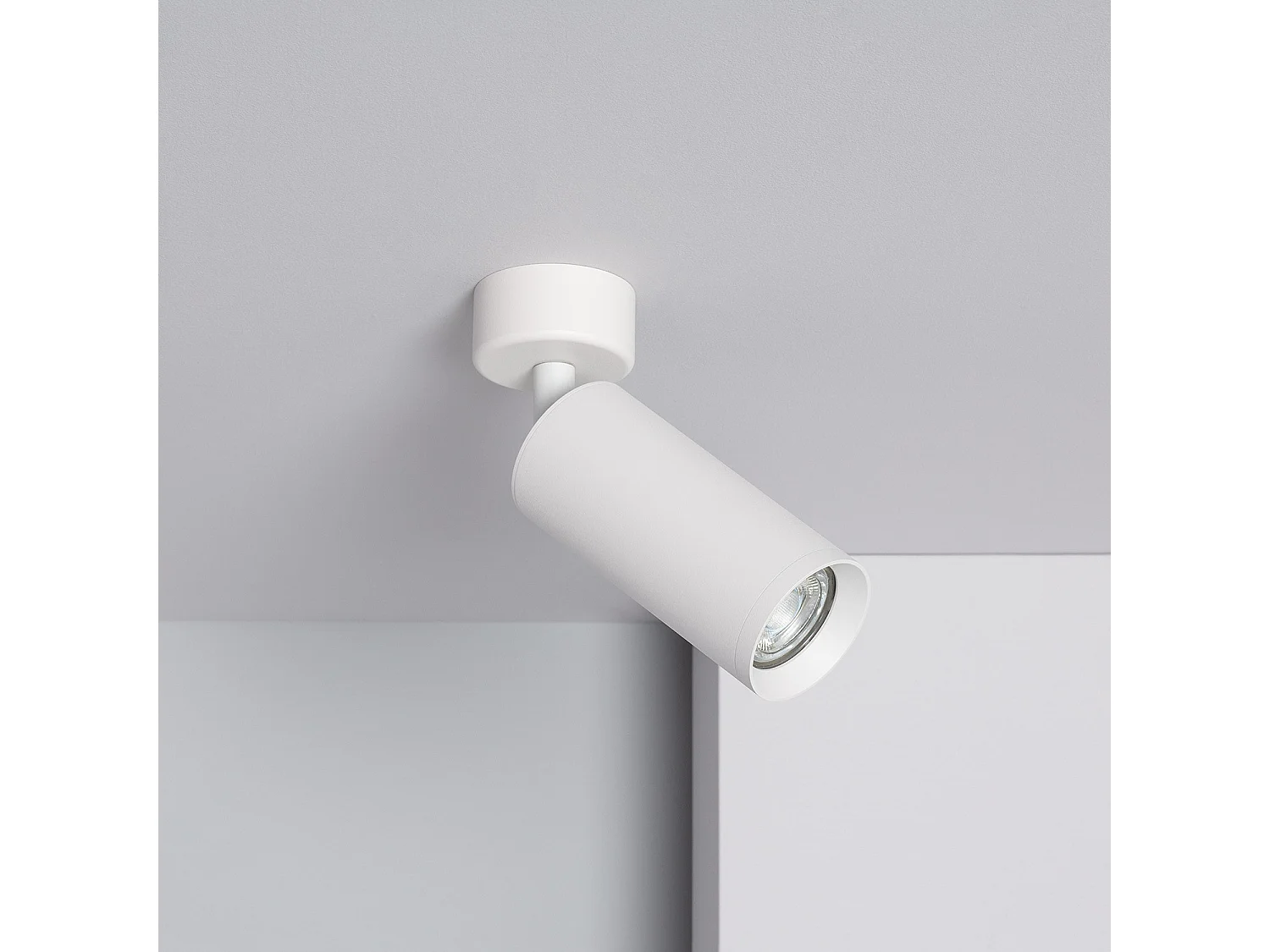 Spot à Douille Aluminium Quartz pour Ampoule GU10 Blanc