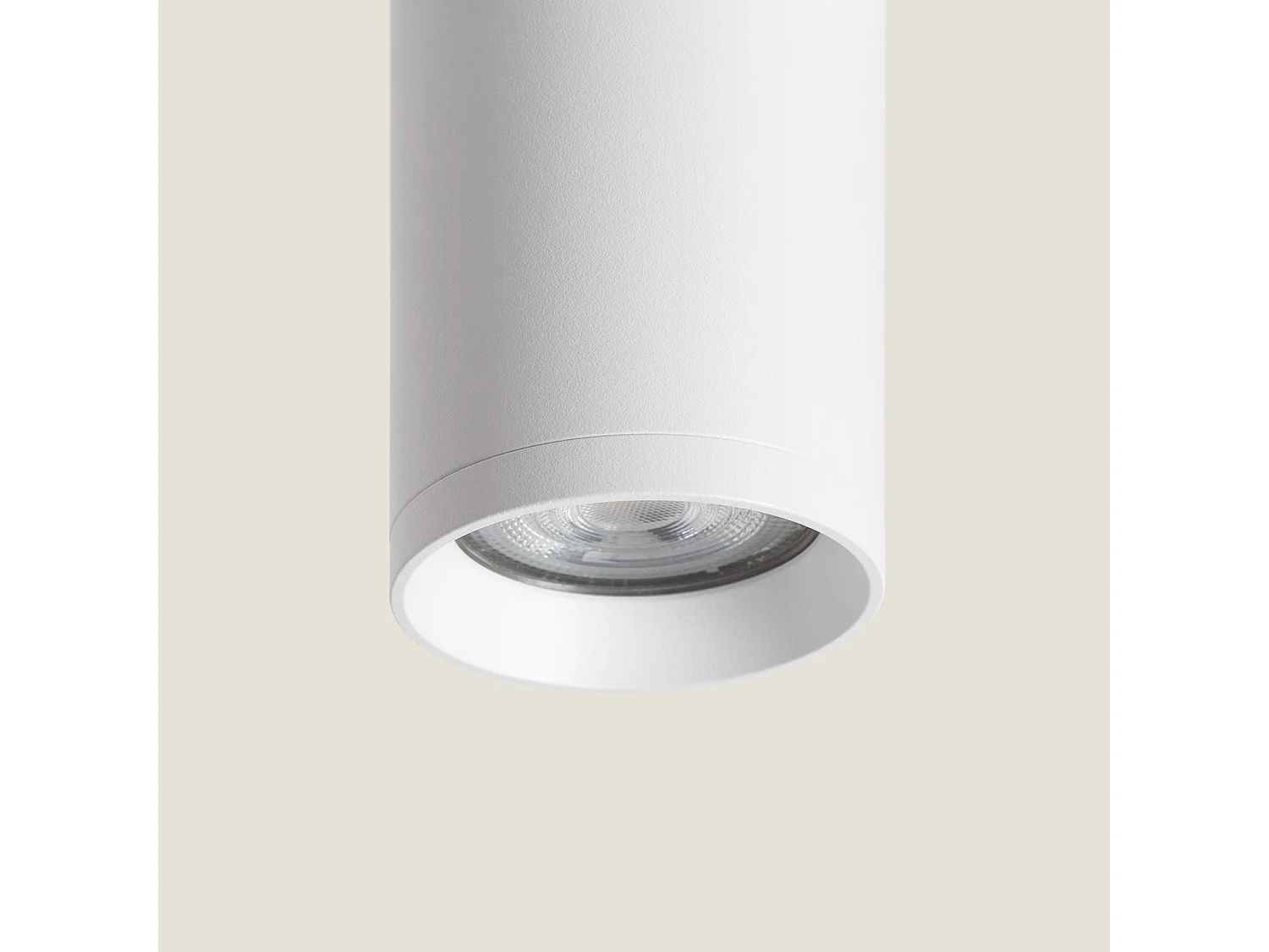 Foco Portalámparas Aluminio para Bombillas GU10 Cuarzo Blanco
