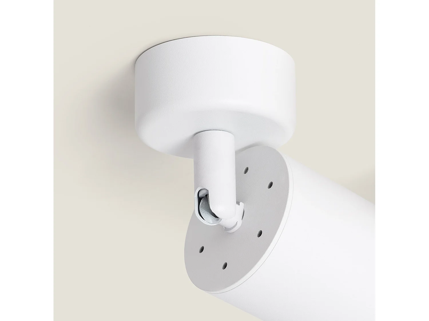 Foco Portalámparas Aluminio para Bombillas GU10 Cuarzo Blanco