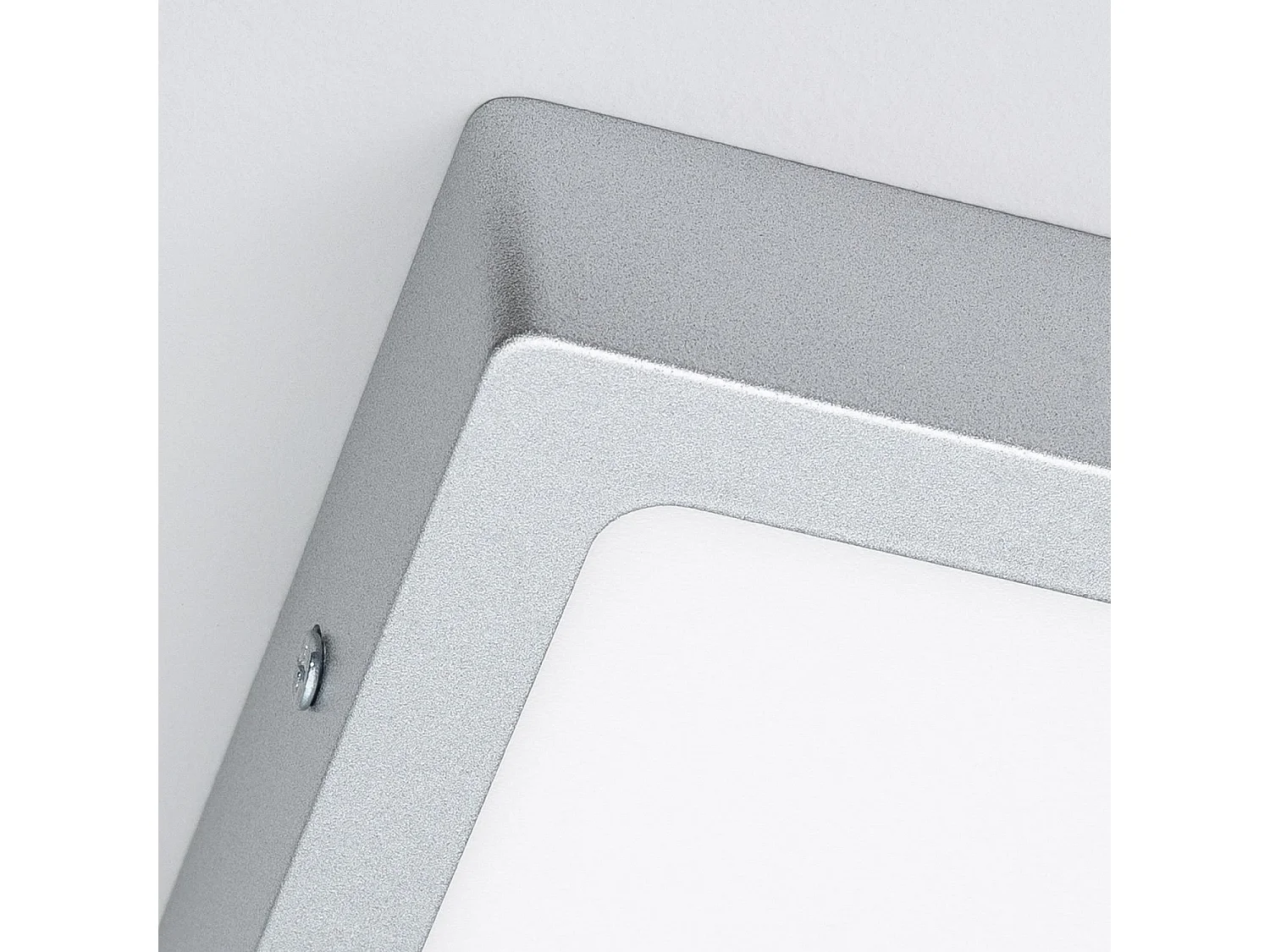 Plafoniera LED 6W Quadrato Alluminio 105x105 mm Slim CCT Selezionabile Galán SwitchDimm Grigio