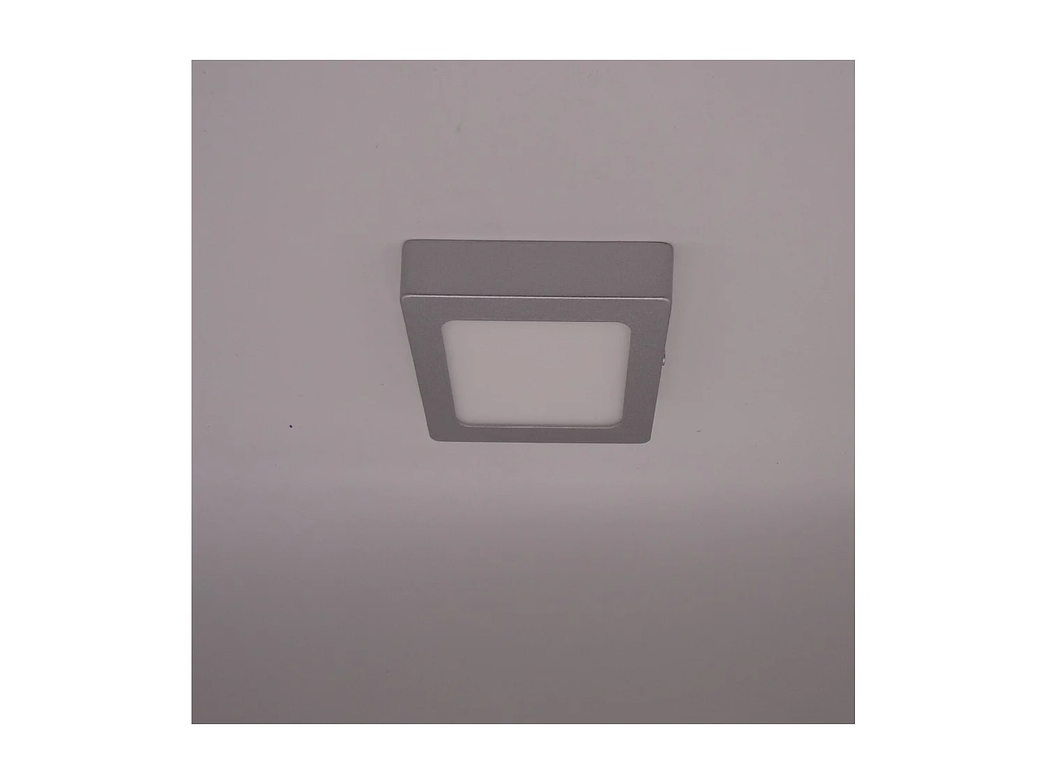 Plafoniera LED 6W Quadrato Alluminio 105x105 mm Slim CCT Selezionabile Galán SwitchDimm Grigio