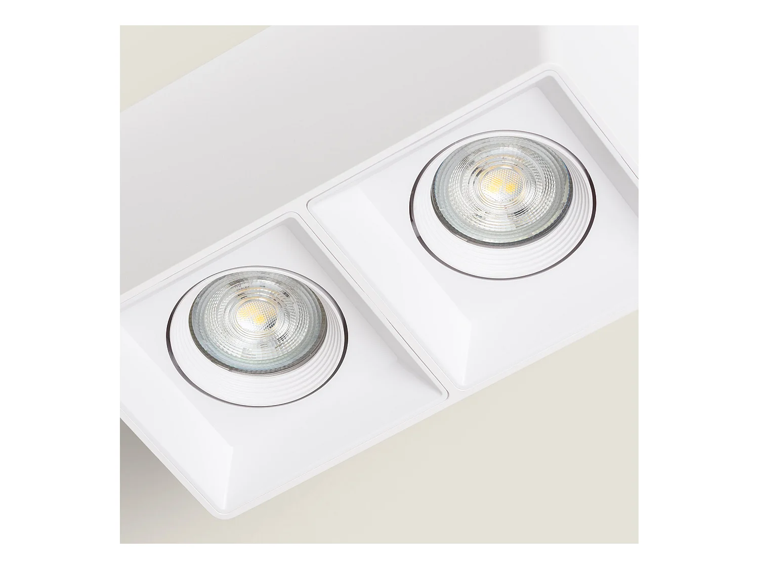 Plafonnier Space Carré Double Noir