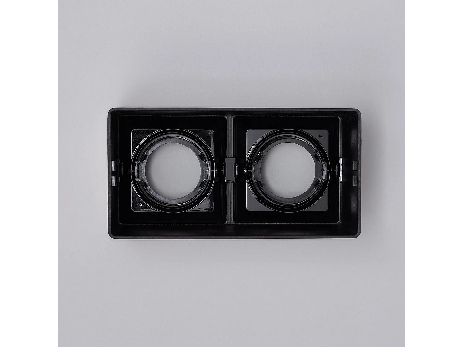 Plafonnier Space Carré Double Noir