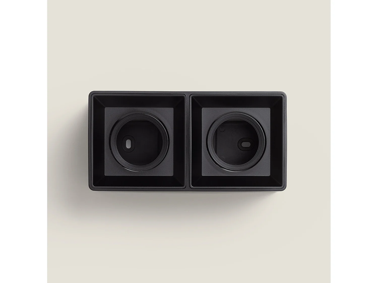 Aplique de Techo Cuadrado Doble Space Negro