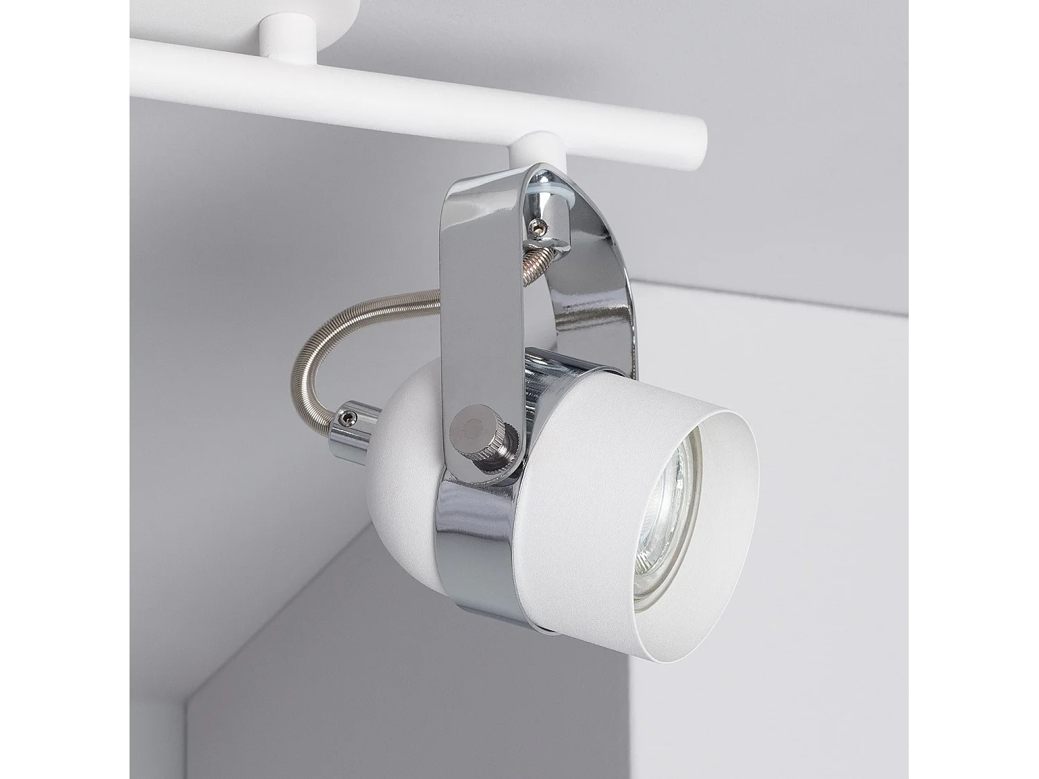 Plafonnier Orientable Aluminium Sinner 2 Spots Blanc Blanc