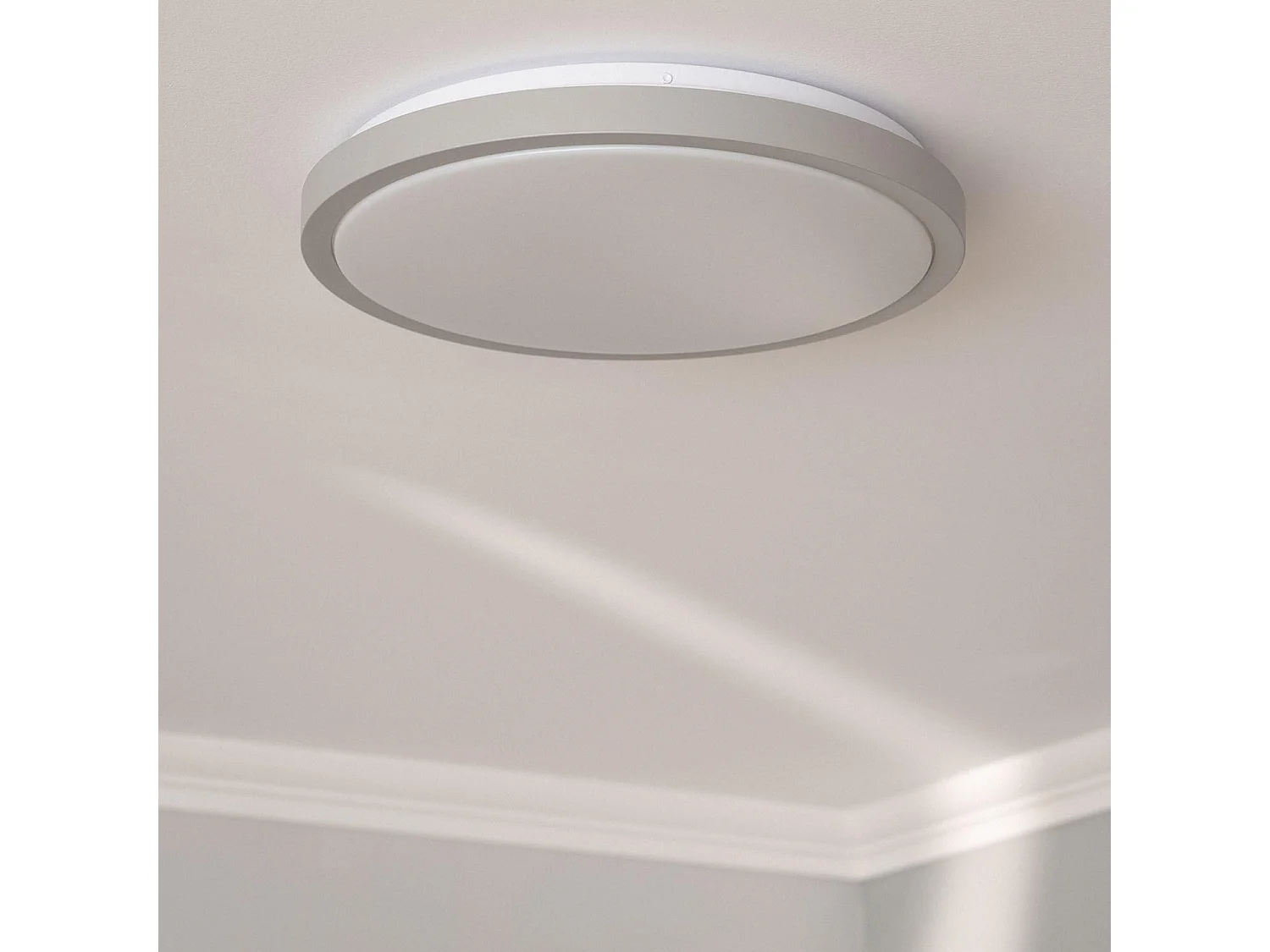 Plafonnier LED Rond 19W CCT Sélectionnable Faina Ø400 mm Gris