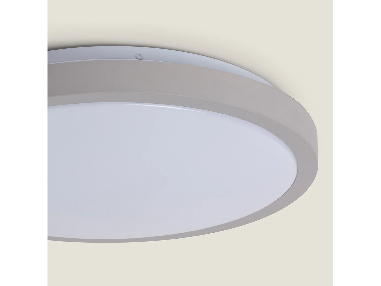 Plafonnier LED Rond 19W CCT Sélectionnable Faina Ø400 mm Gris