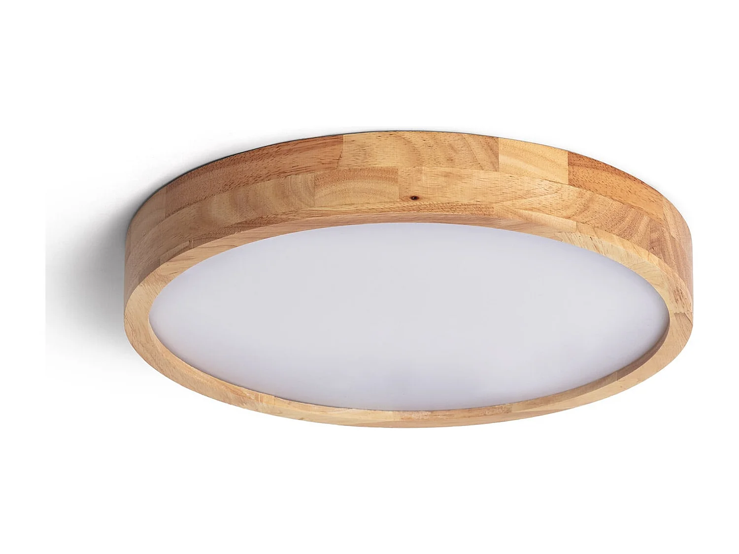Plafonnier LED Rond Bois 20W CCT Sélectionnable Kayu Ø400 mm Bois