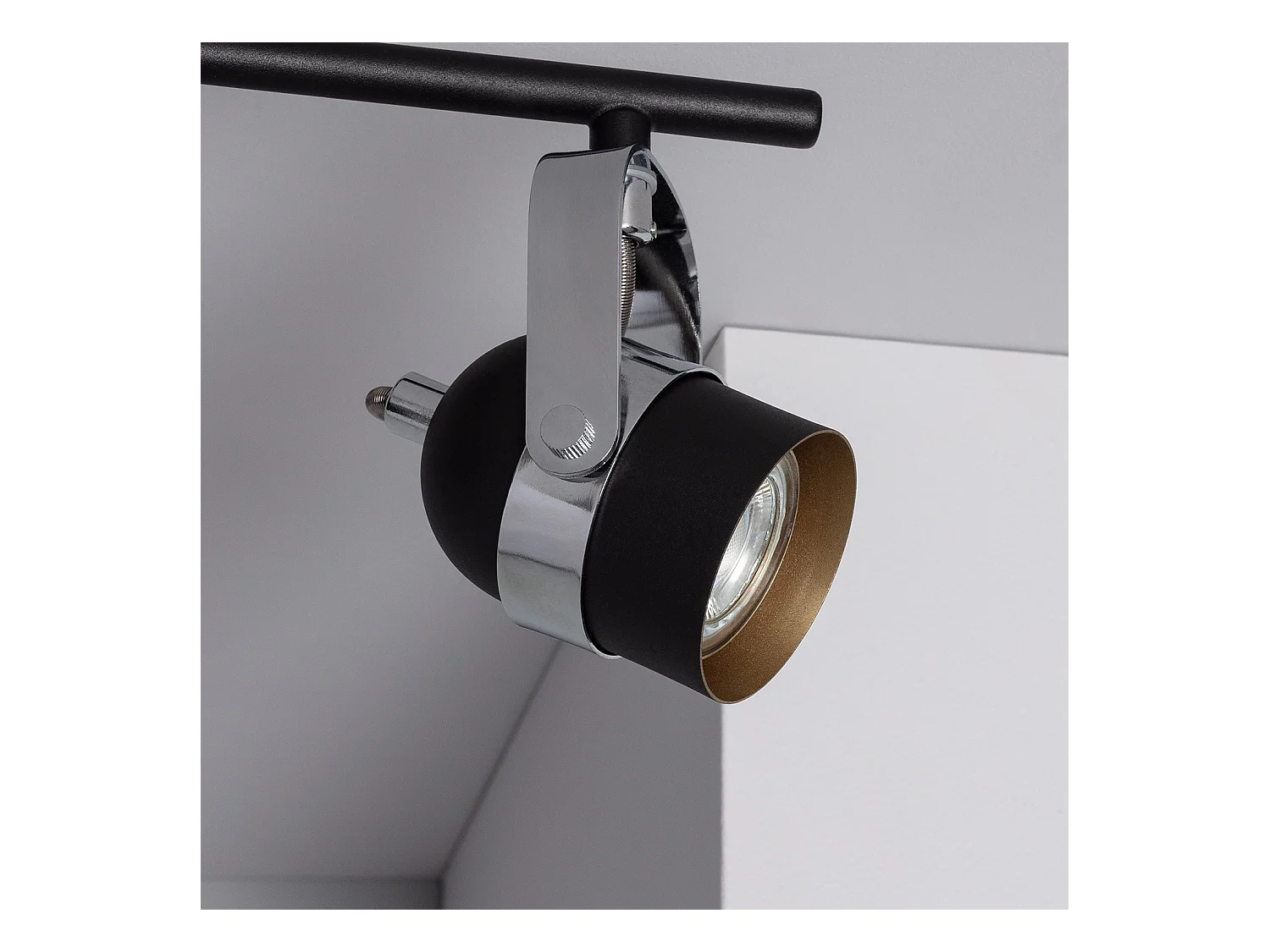 Plafonnier Orientable Aluminium Sinner 2 Spots Noir Noir