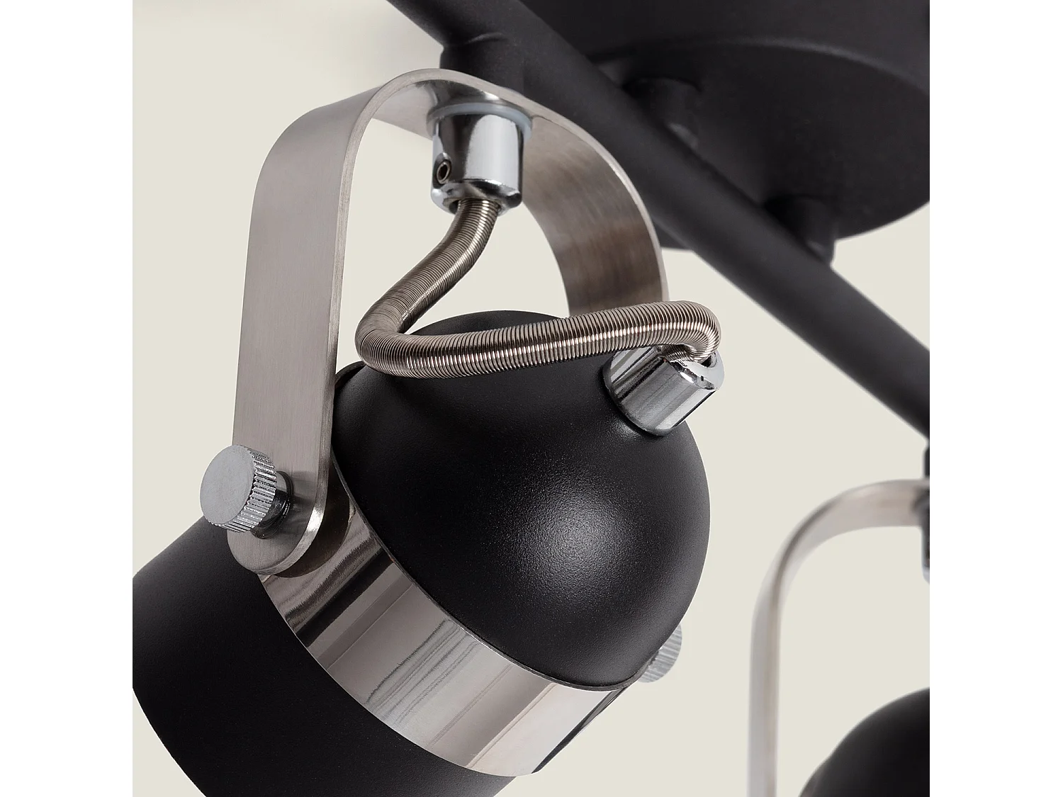 Plafonnier Orientable Aluminium Sinner 2 Spots Noir Noir