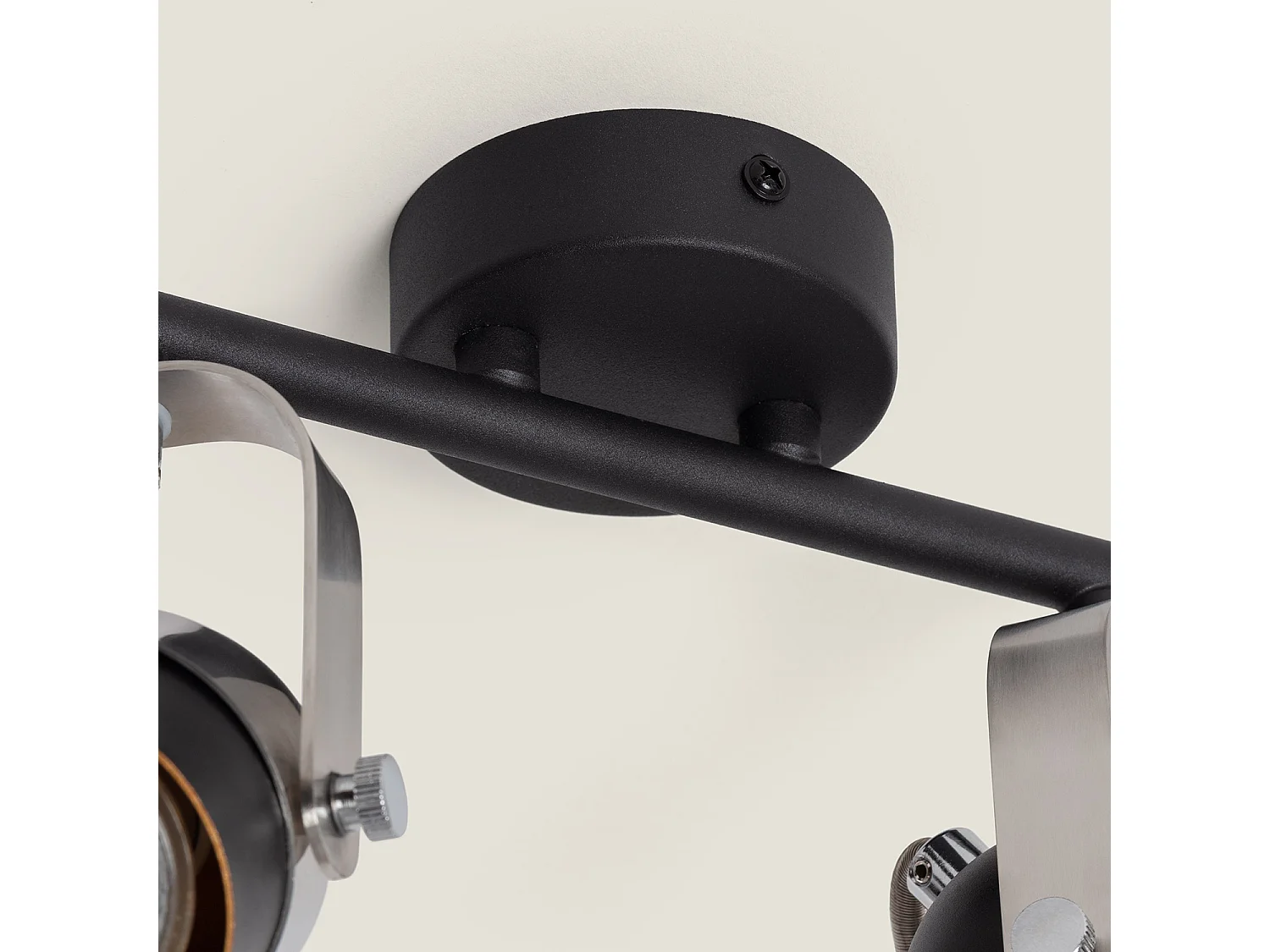 Plafonnier Orientable Aluminium Sinner 2 Spots Noir Noir