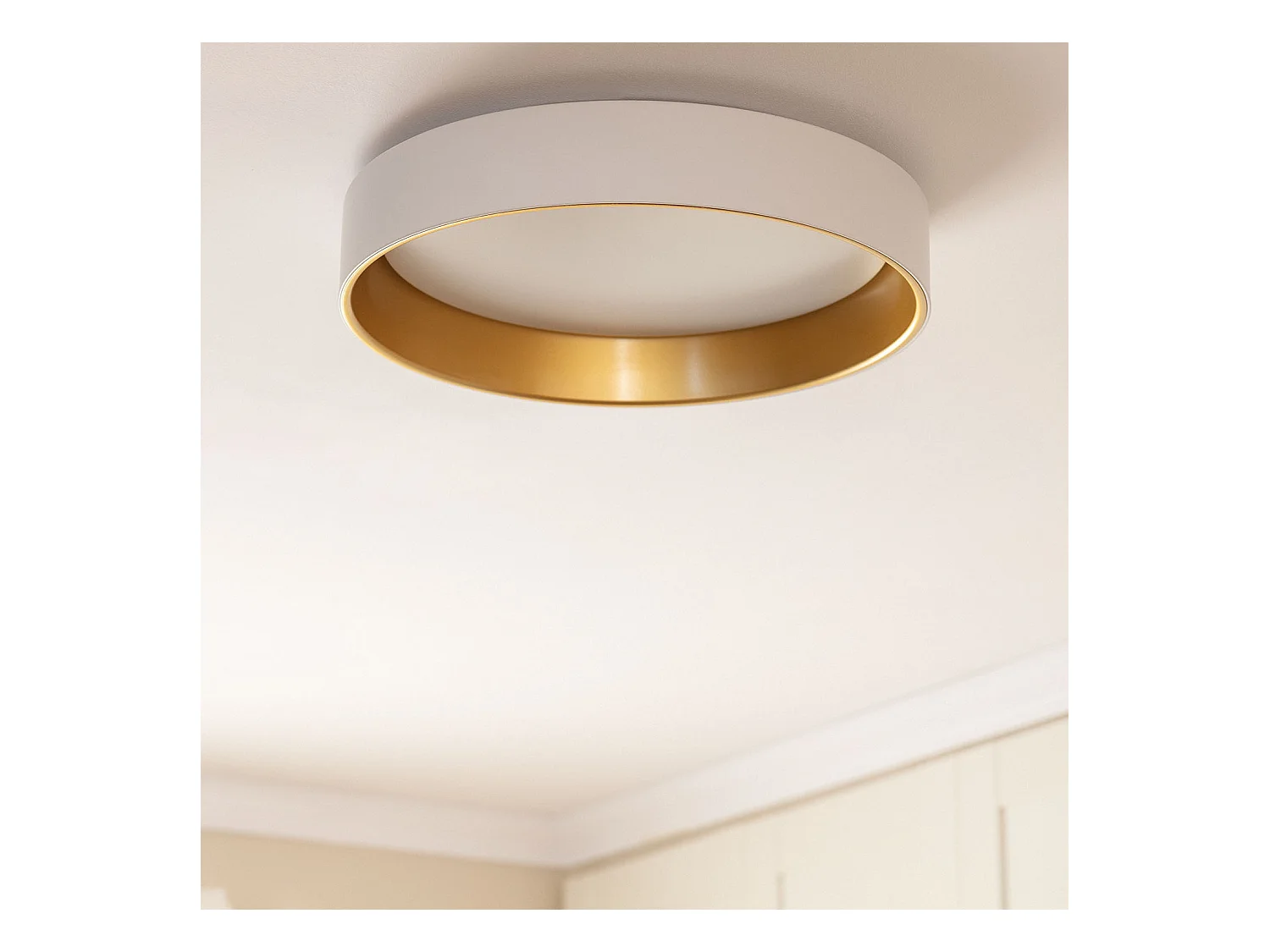 Plafón LED 20W Circular Metal Ø450 mm CCT Seleccionable Broadway Blanco