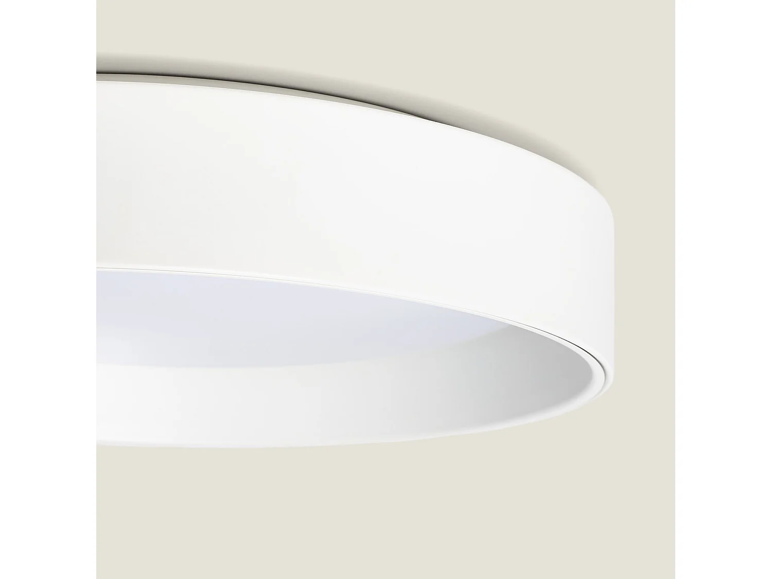 Plafoniera LED 20W Circolare Metallo Ø450 mm CCT Selezionabile Broadway Bianco