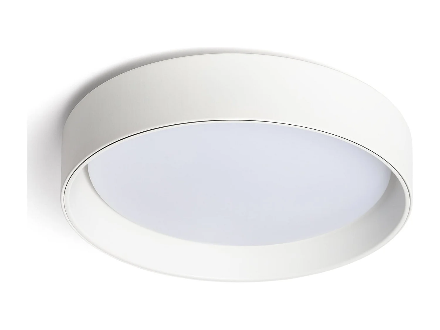 Plafoniera LED 20W Circolare Metallo Ø450 mm CCT Selezionabile Broadway Bianco