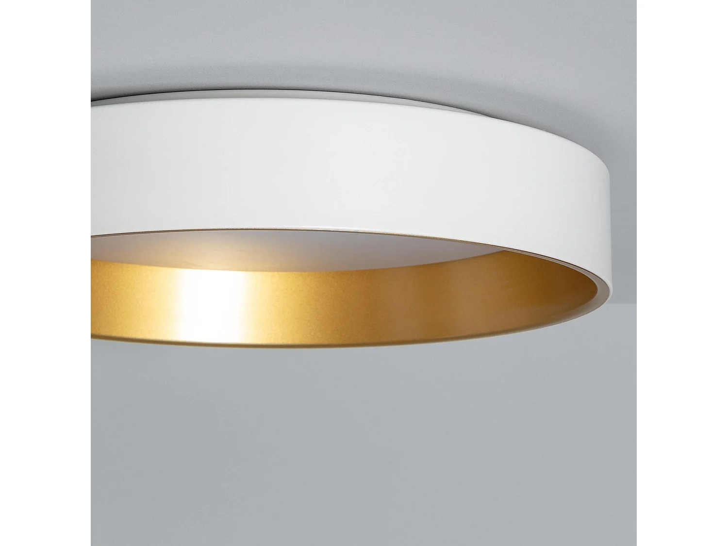 Plafoniera LED 20W Circolare Metallo Ø450 mm CCT Selezionabile Broadway Bianco