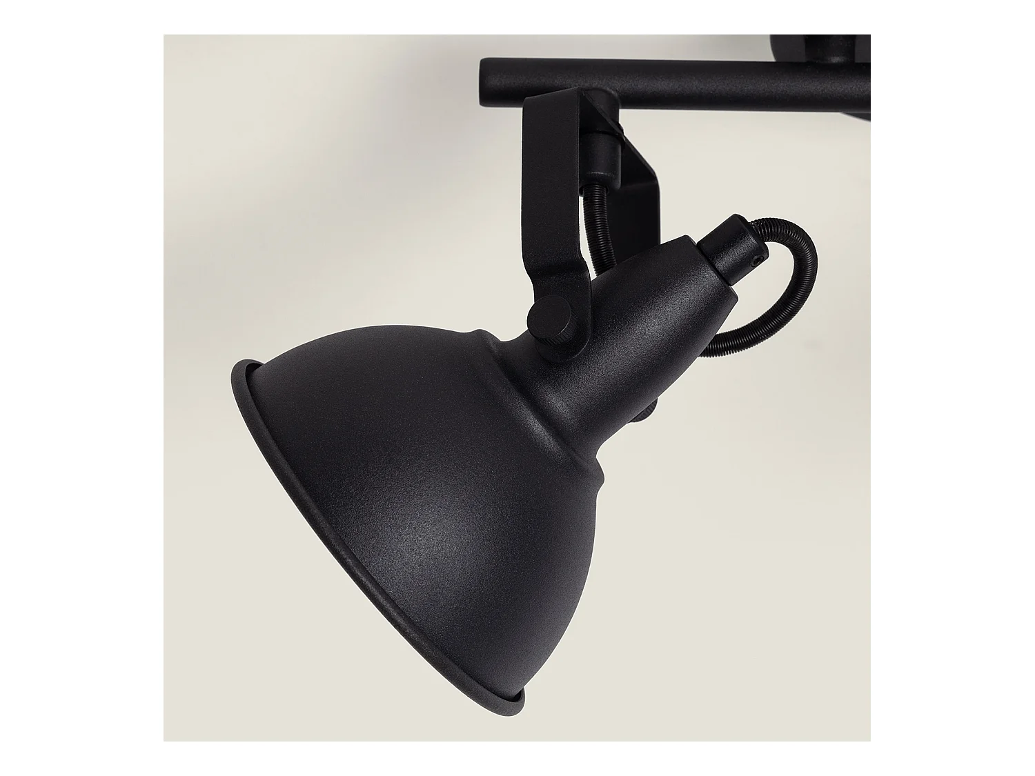 Lámpara de Techo Orientable Aluminio 2 Focos Negro Emer Negro