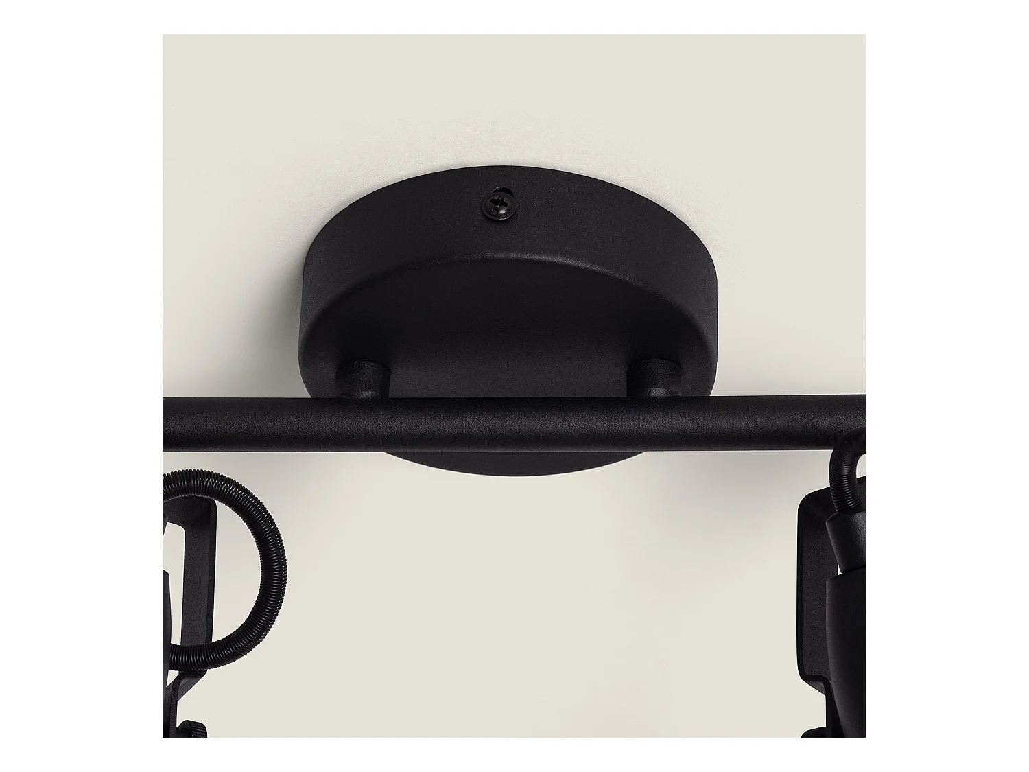 Lámpara de Techo Orientable Aluminio 2 Focos Negro Emer Negro