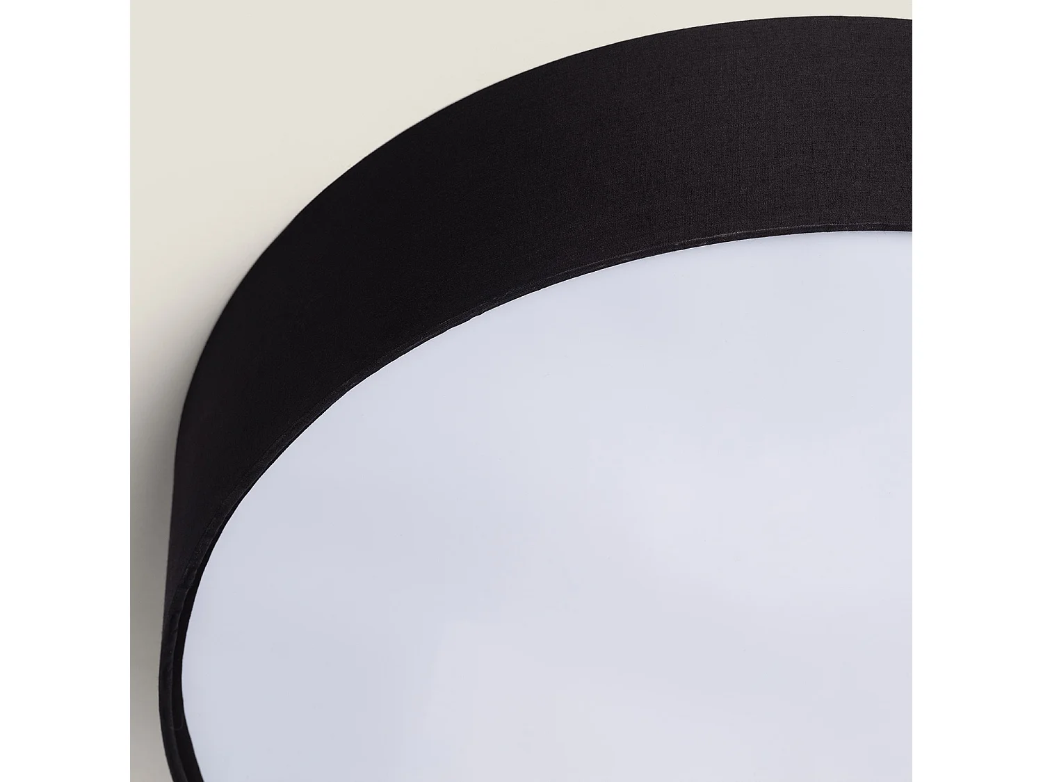 Plafonnier Rond Tissus Ranje Ø500 mm  Noir